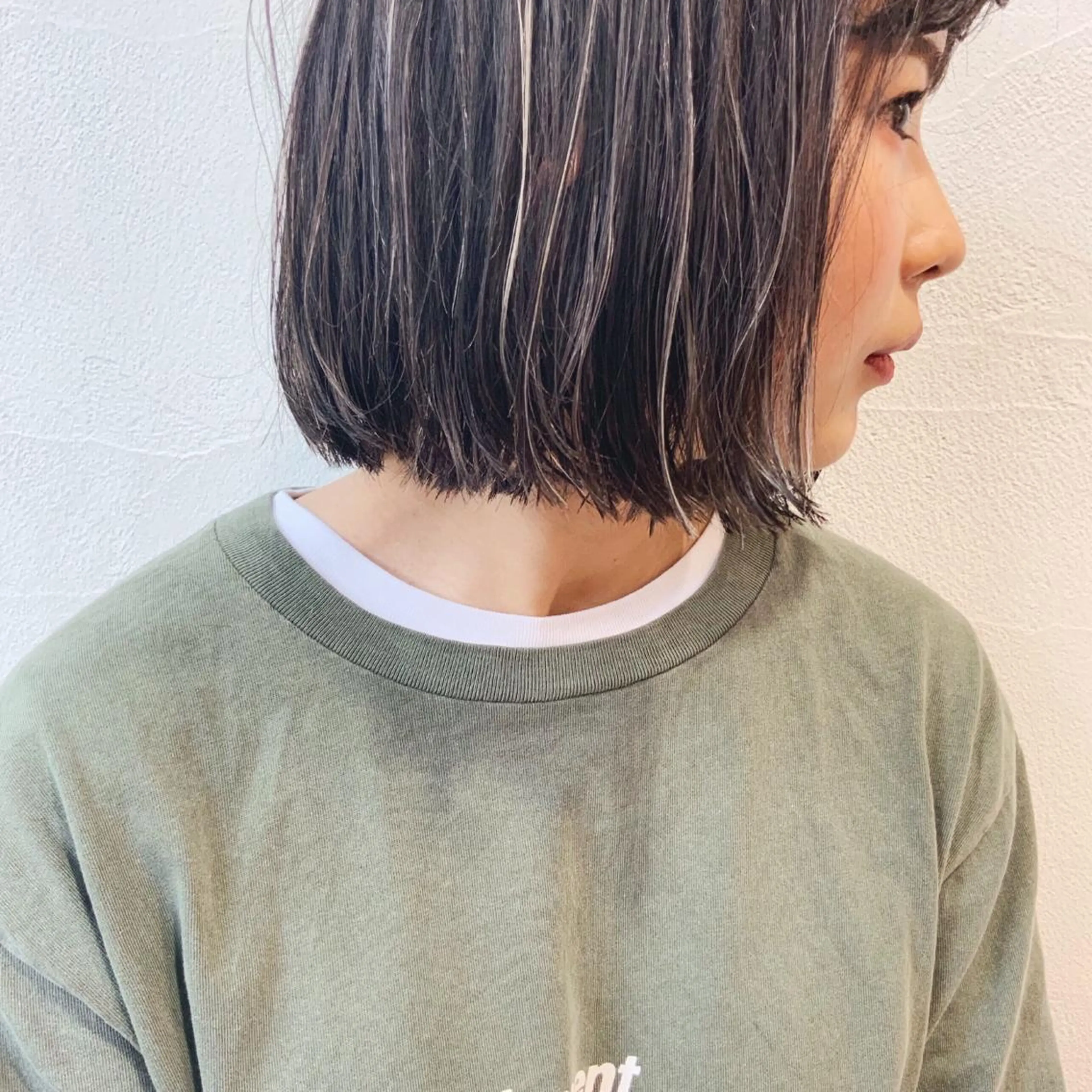 ショート カラー ハイライトカラー ボブ ハイライト メンズカット特化柏駅 徒歩3分LOUのヘアスタイル