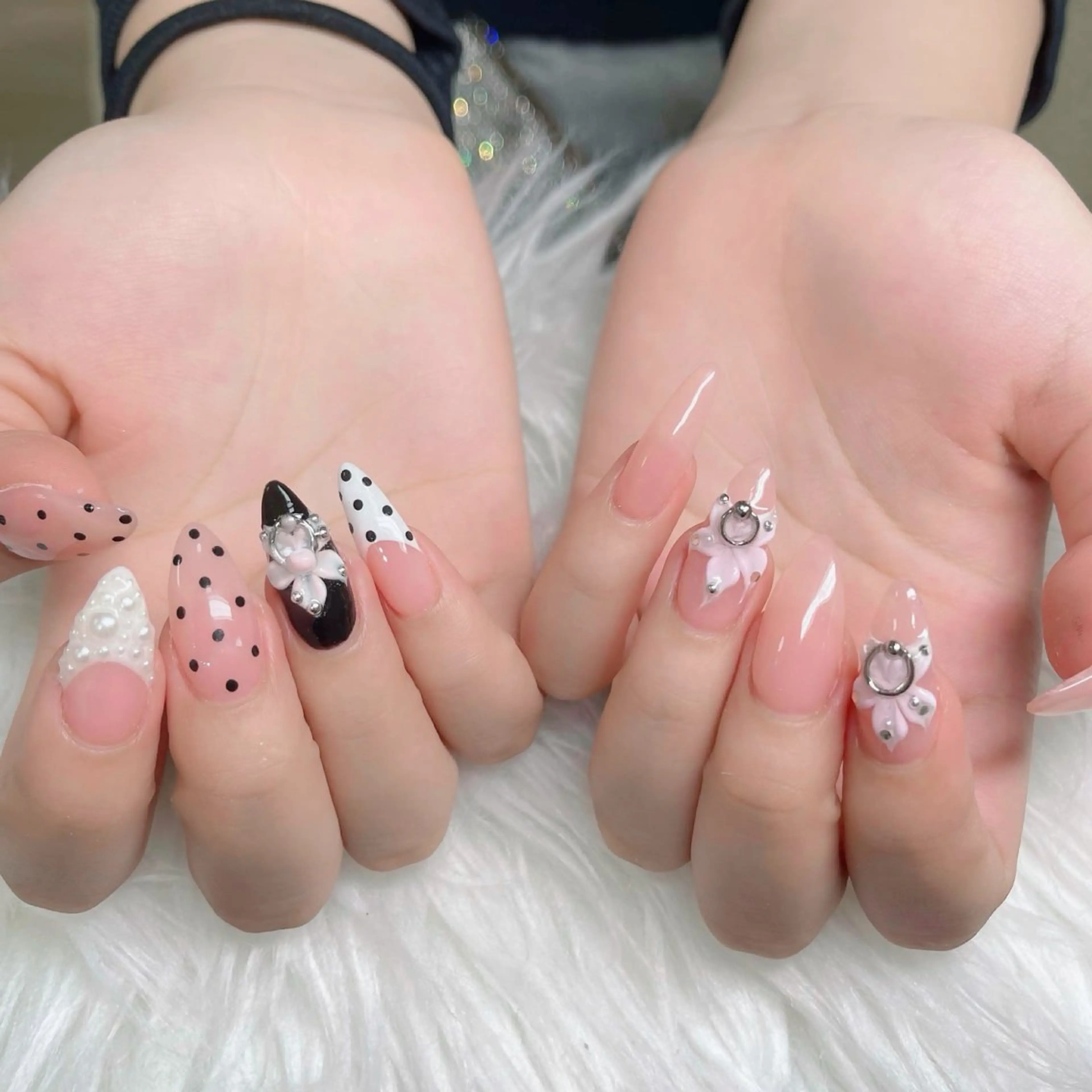 ネイル フットネイル フレンチネイル グラデーション 韓国ネイル ロングネイル ハンドネイル Hani Nail Salonのネイルデザイン