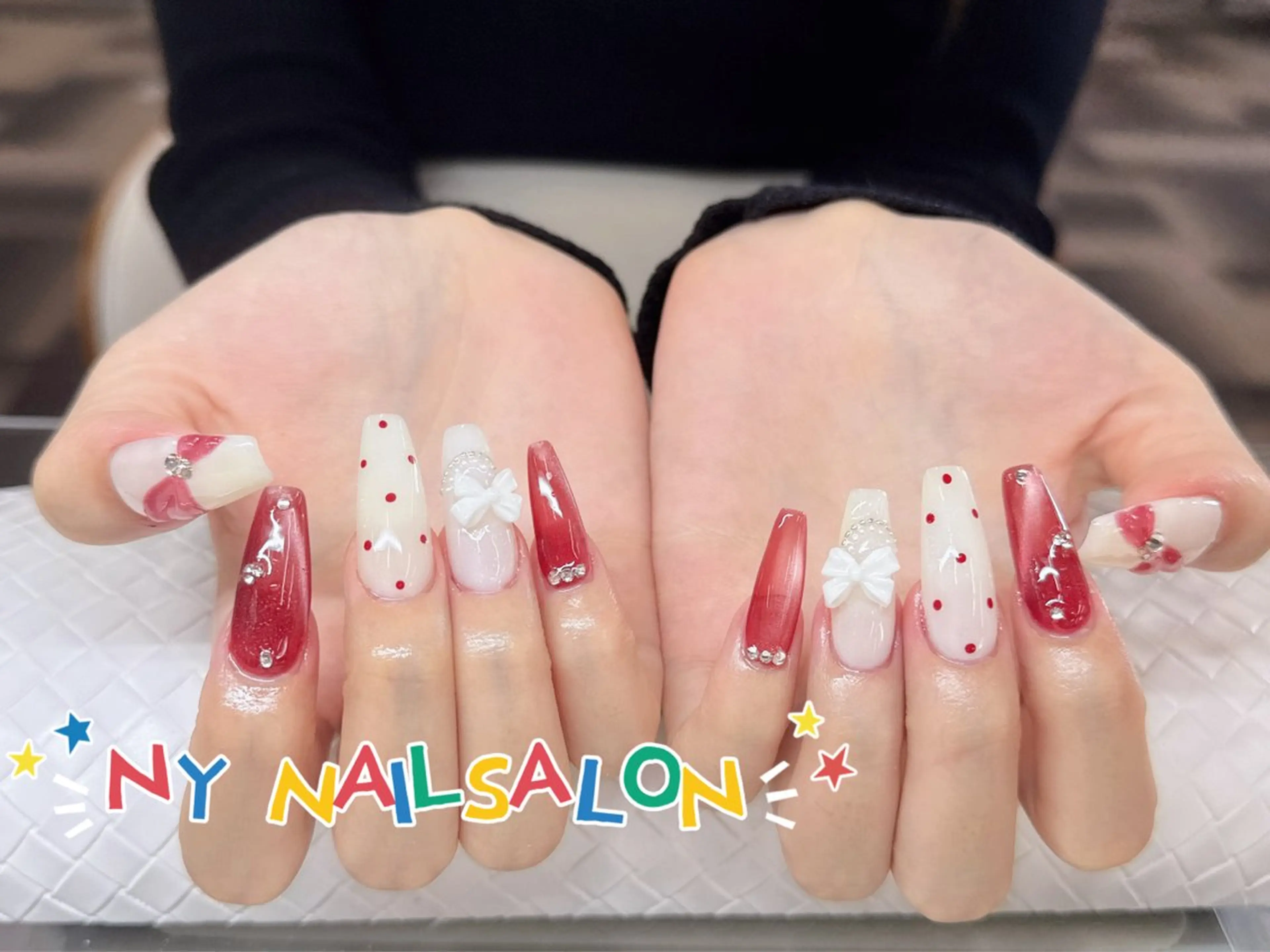 ネイル 長さ出し フットネイル フレンチネイル ジェルネイル ガーリー ハンドネイル NYネイルサロン 千葉中央店のネイルデザイン