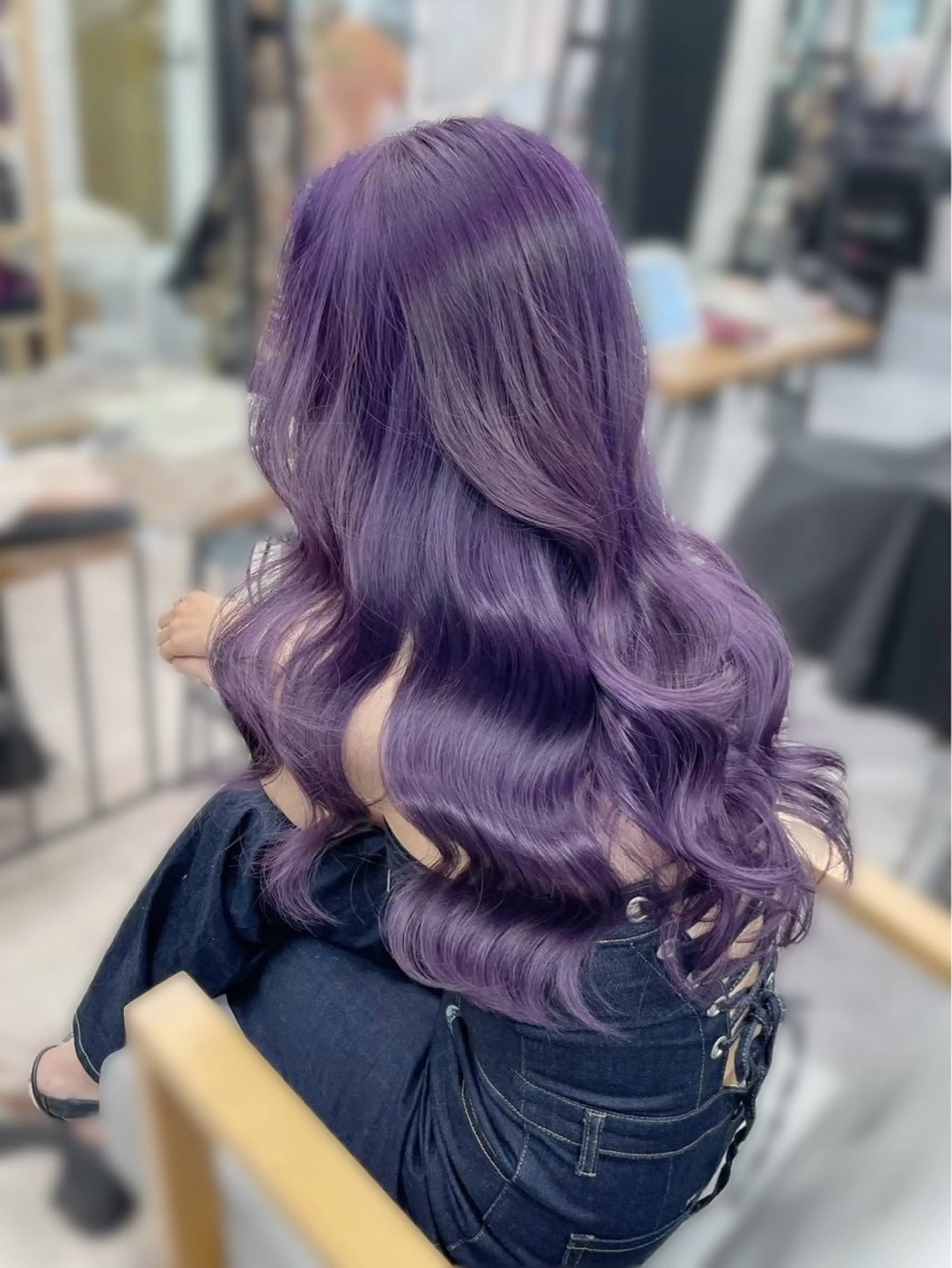 ロング カラー パーマ ヘアアレンジ メンズ キッズ ヘアカラー トリートメント レイヤー×ハイトーン / mihana🪐のヘアスタイル