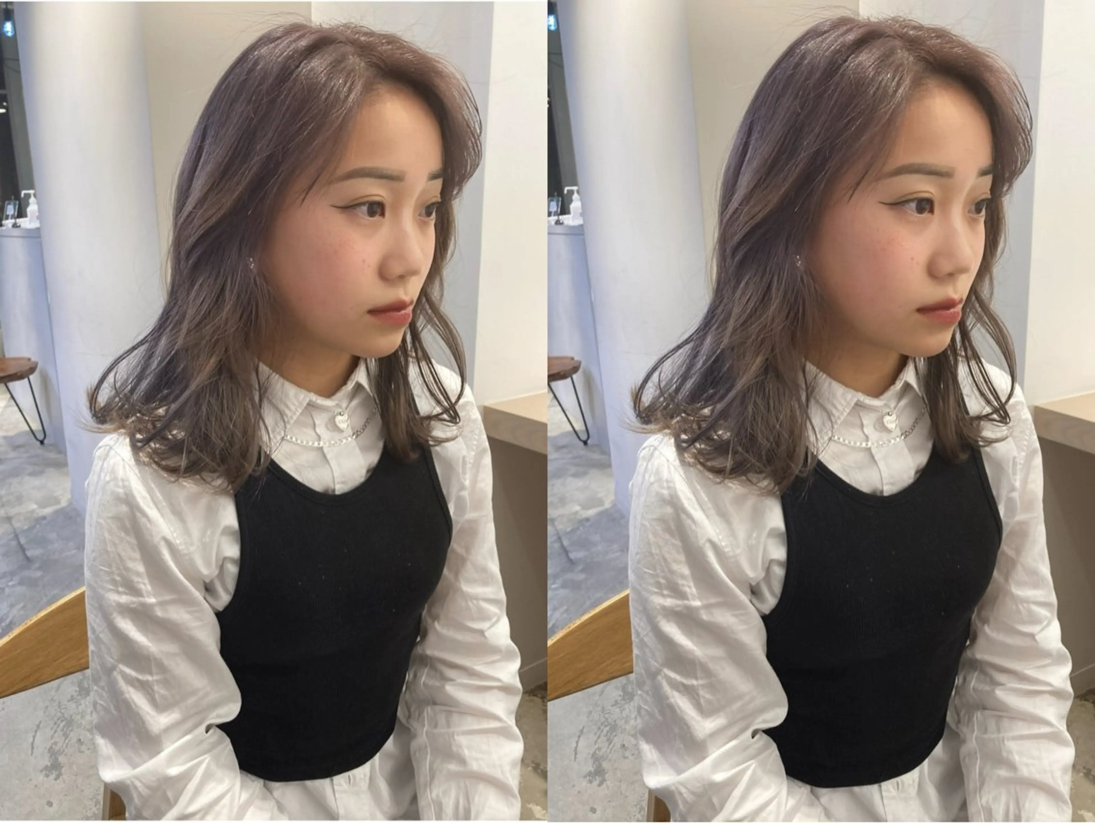 ミディアム 宮城 星のヘアスタイル