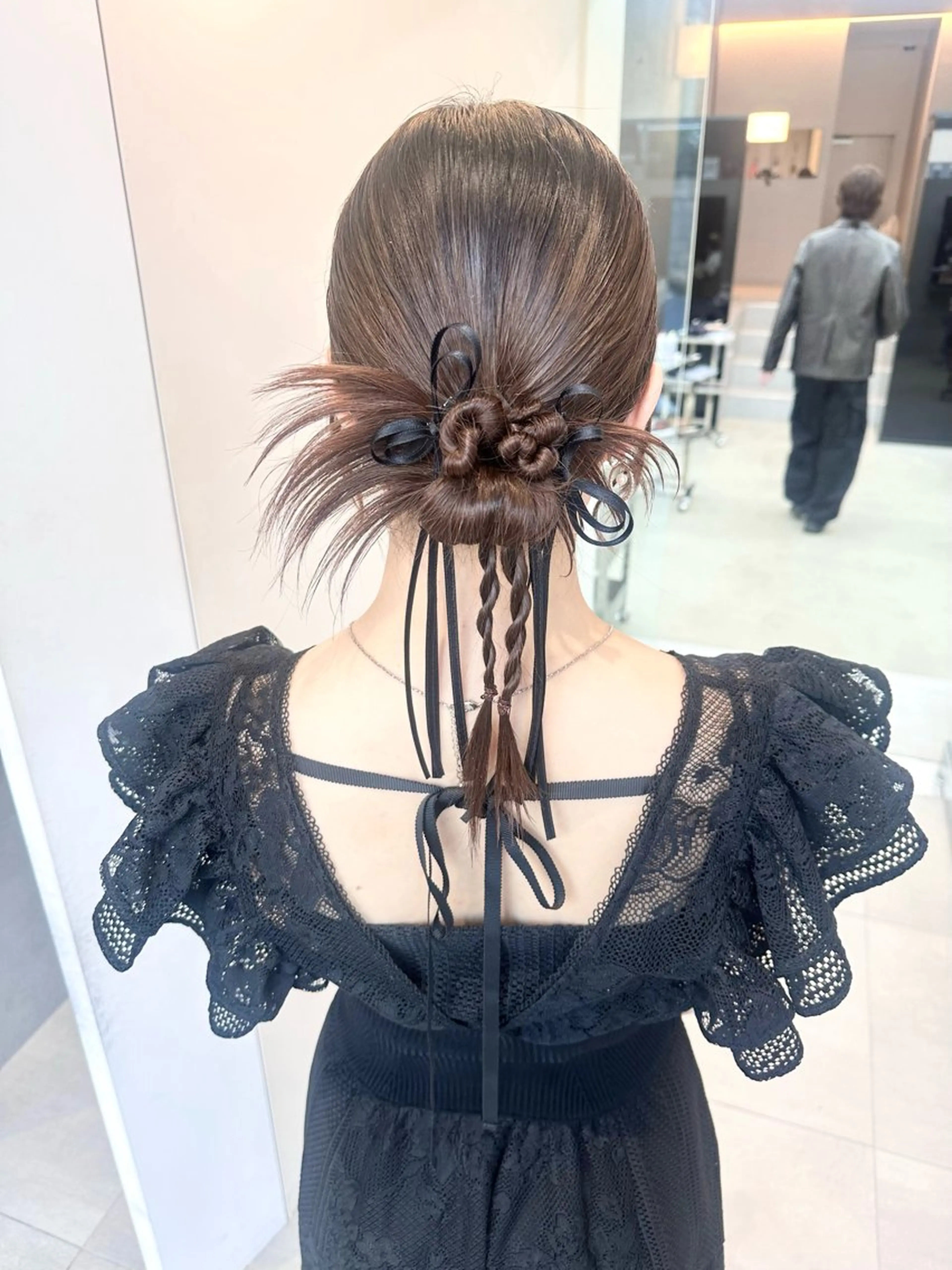 セミロング ヘアアレンジ 染谷 遥花のヘアスタイル