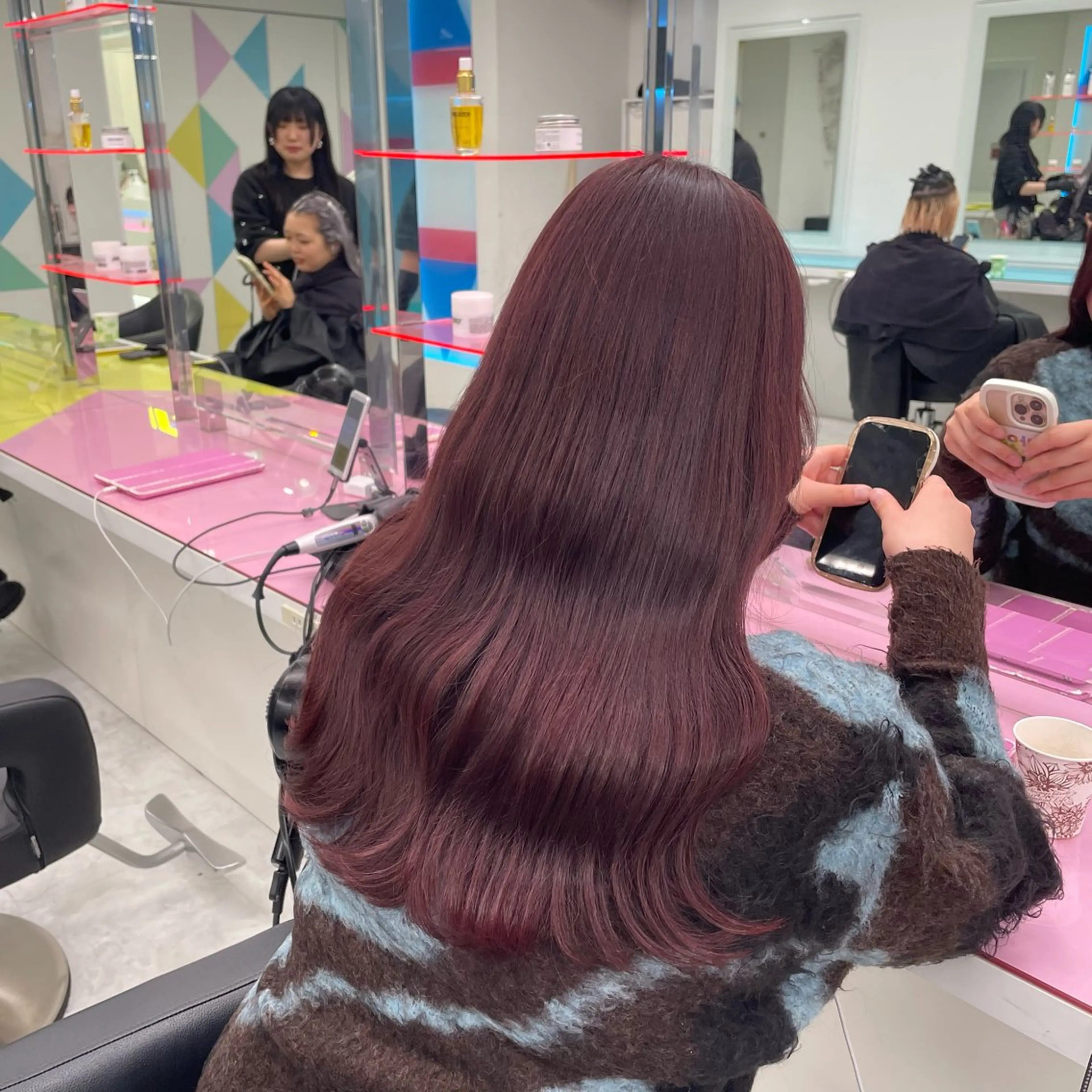 ロング カラー 中韓レイヤー/ ブラウン🤎はやとのヘアスタイル