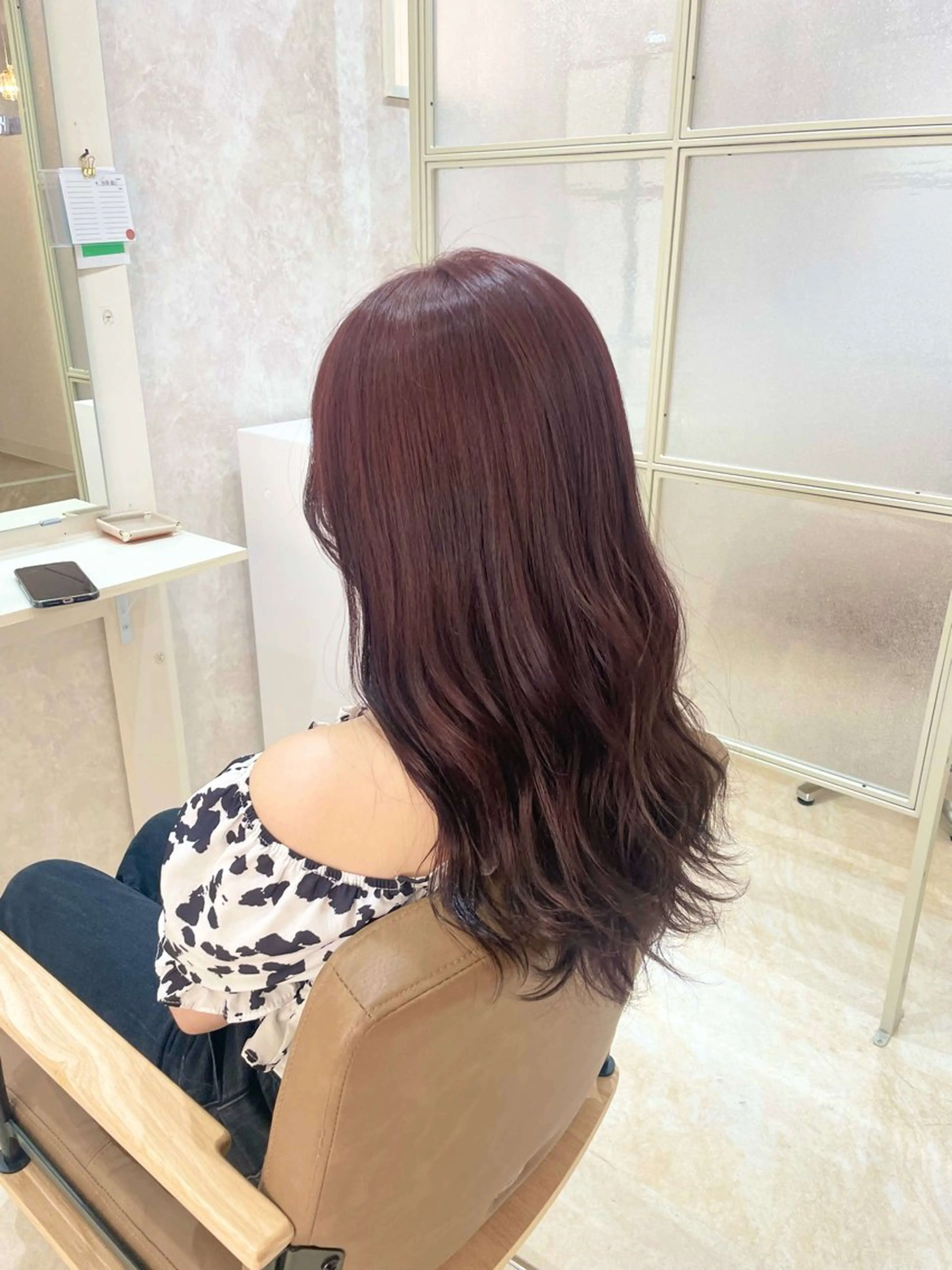 セミロング カット ヘアカラー トリートメント ❤︎SAKURA 【Rico】❤︎のヘアスタイル