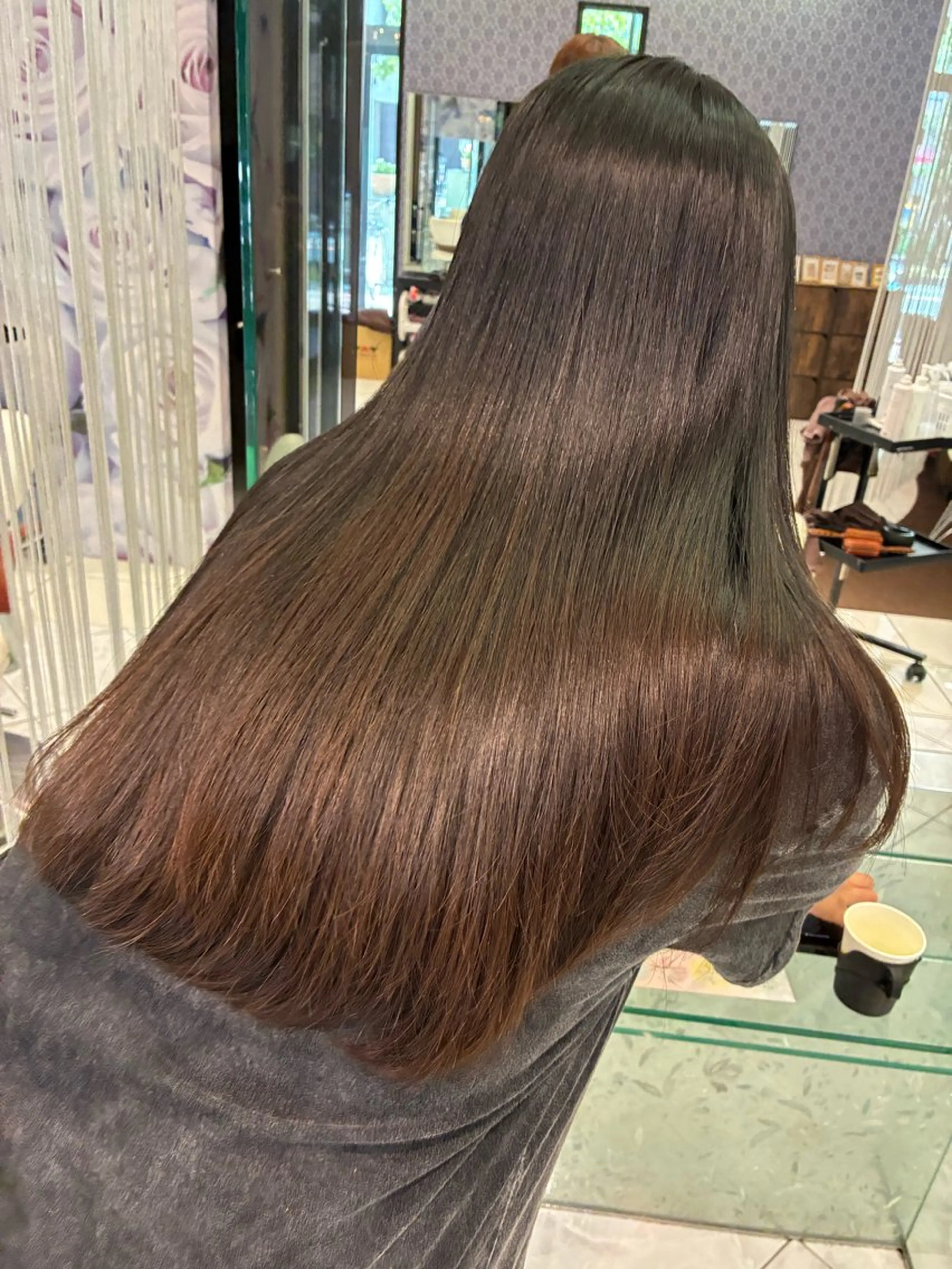 ロング 縮毛矯正 トリートメント 至福の時間を❤️ かめいまゆのヘアスタイル