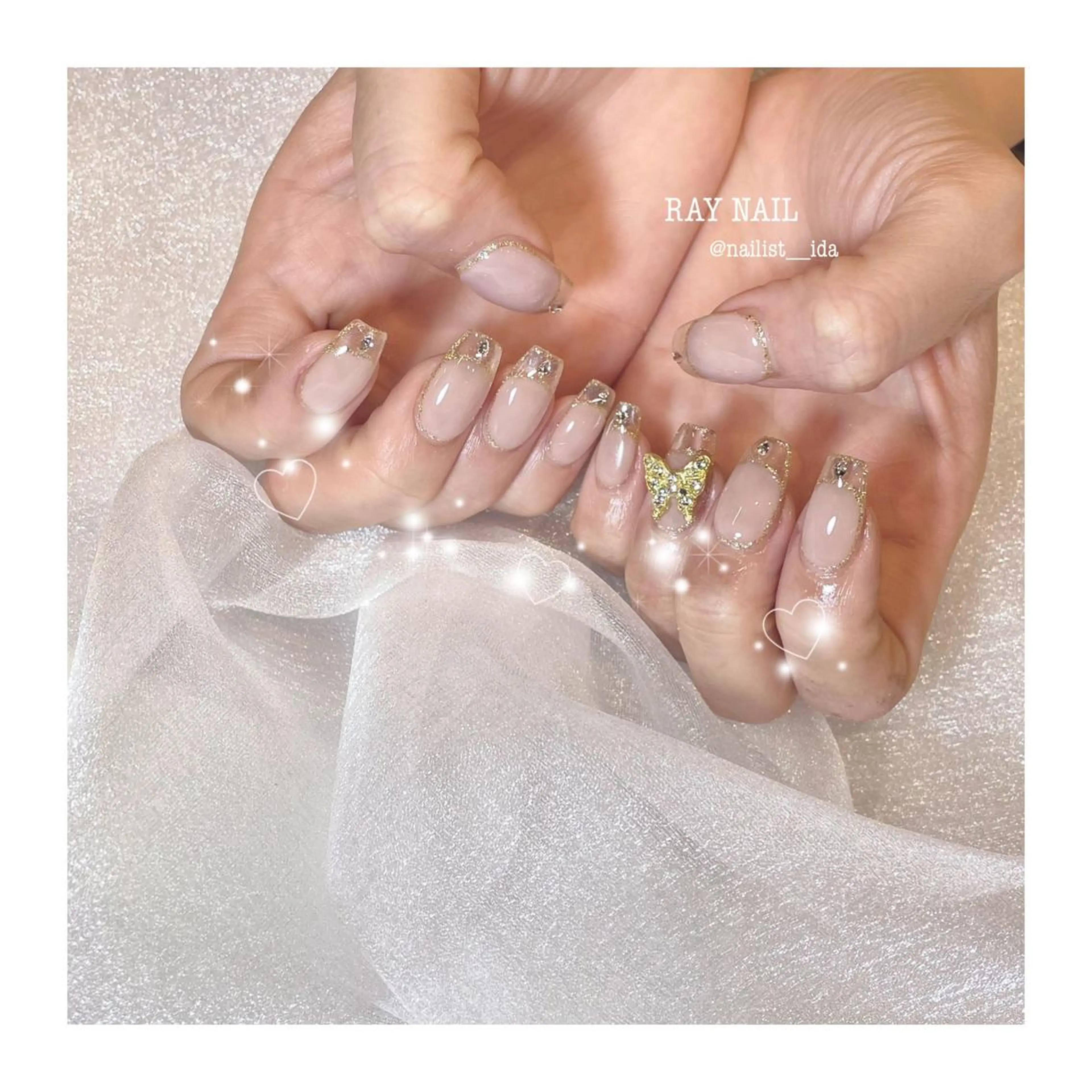 ネイル クリアネイル フレンチネイル ハンドネイル Arowa 伊田のネイルデザイン