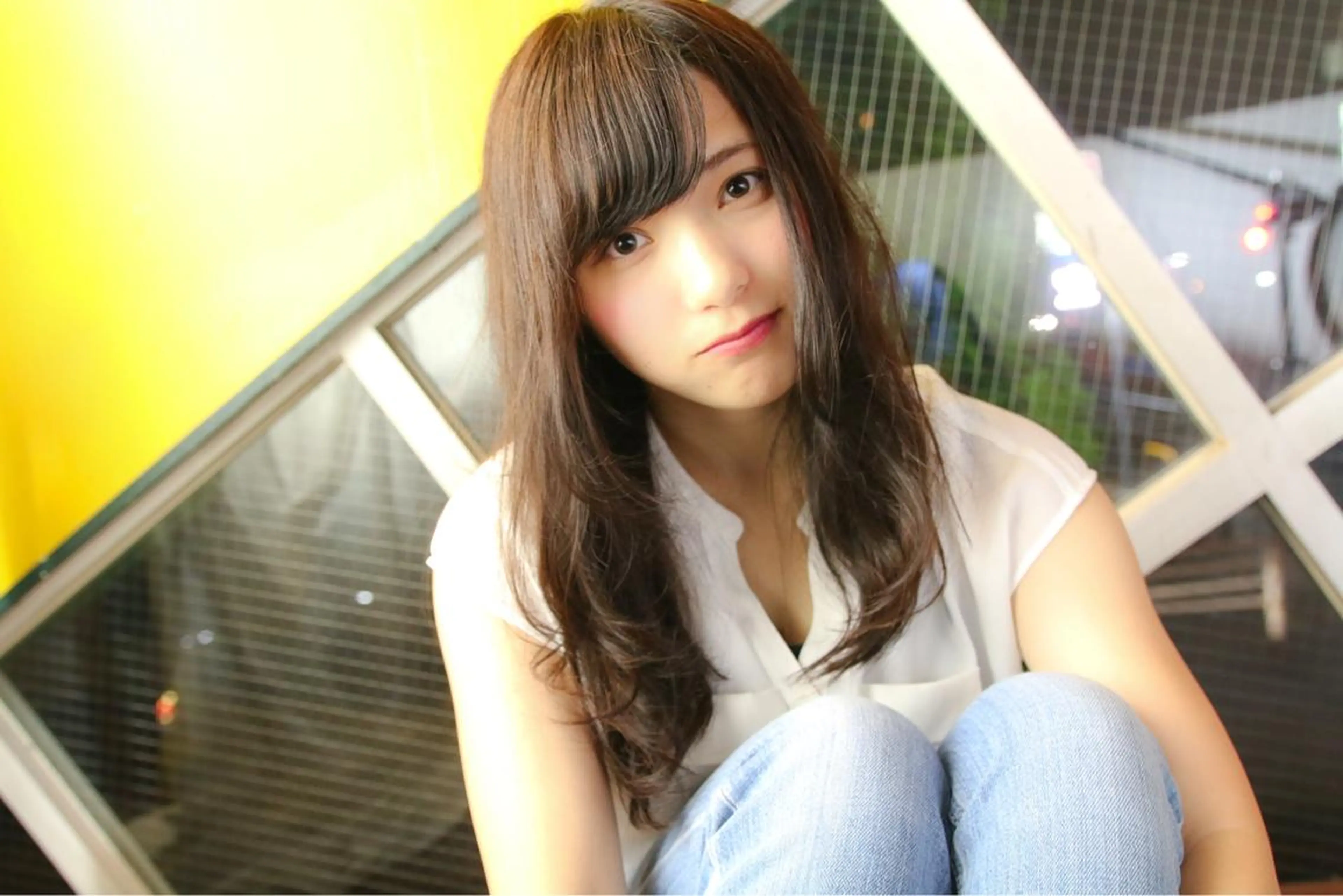 セミロング カラー 中村 海のヘアスタイル