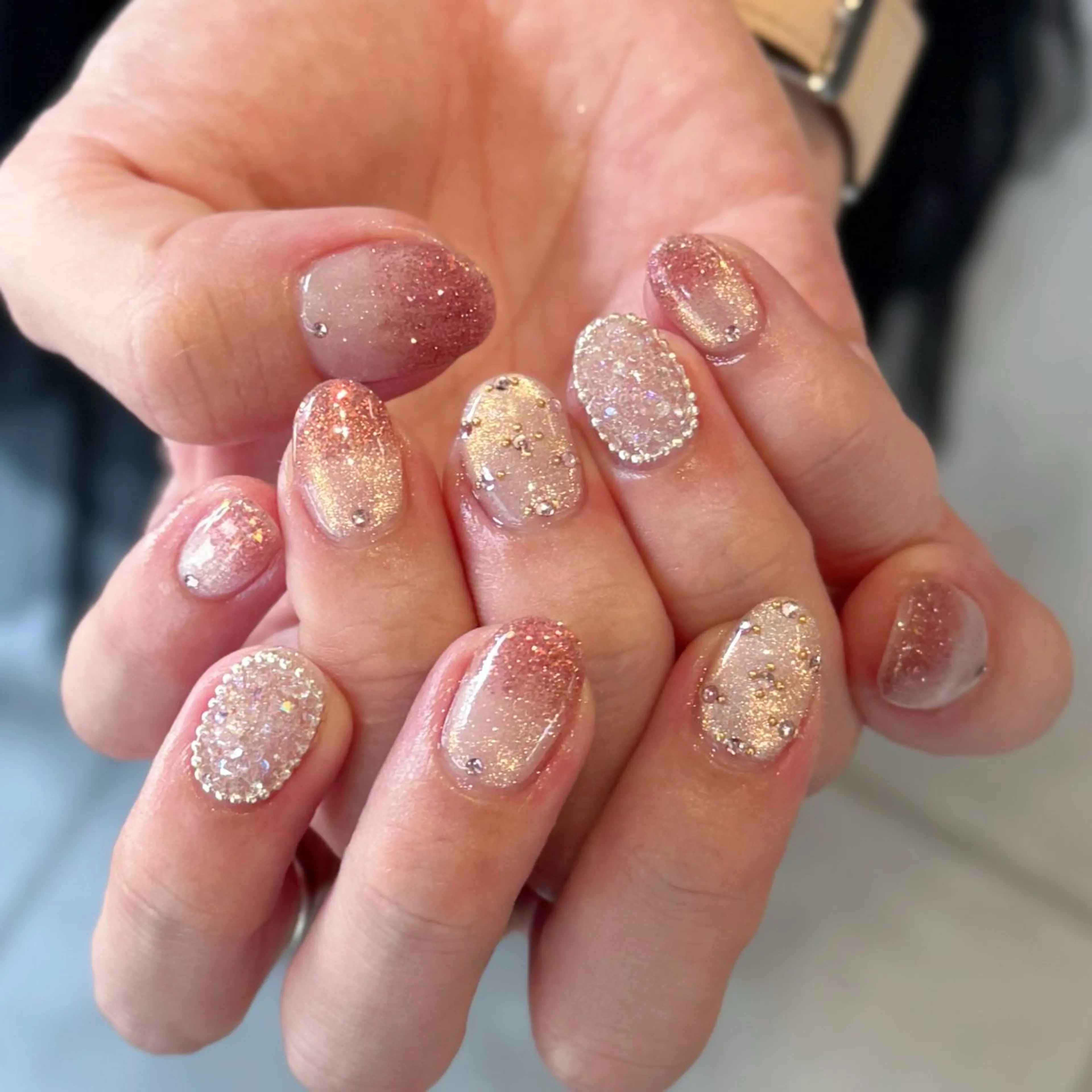 ネイル ピンク ハンドネイル ハンドケア Chizuru ☾ ໋のネイルデザイン