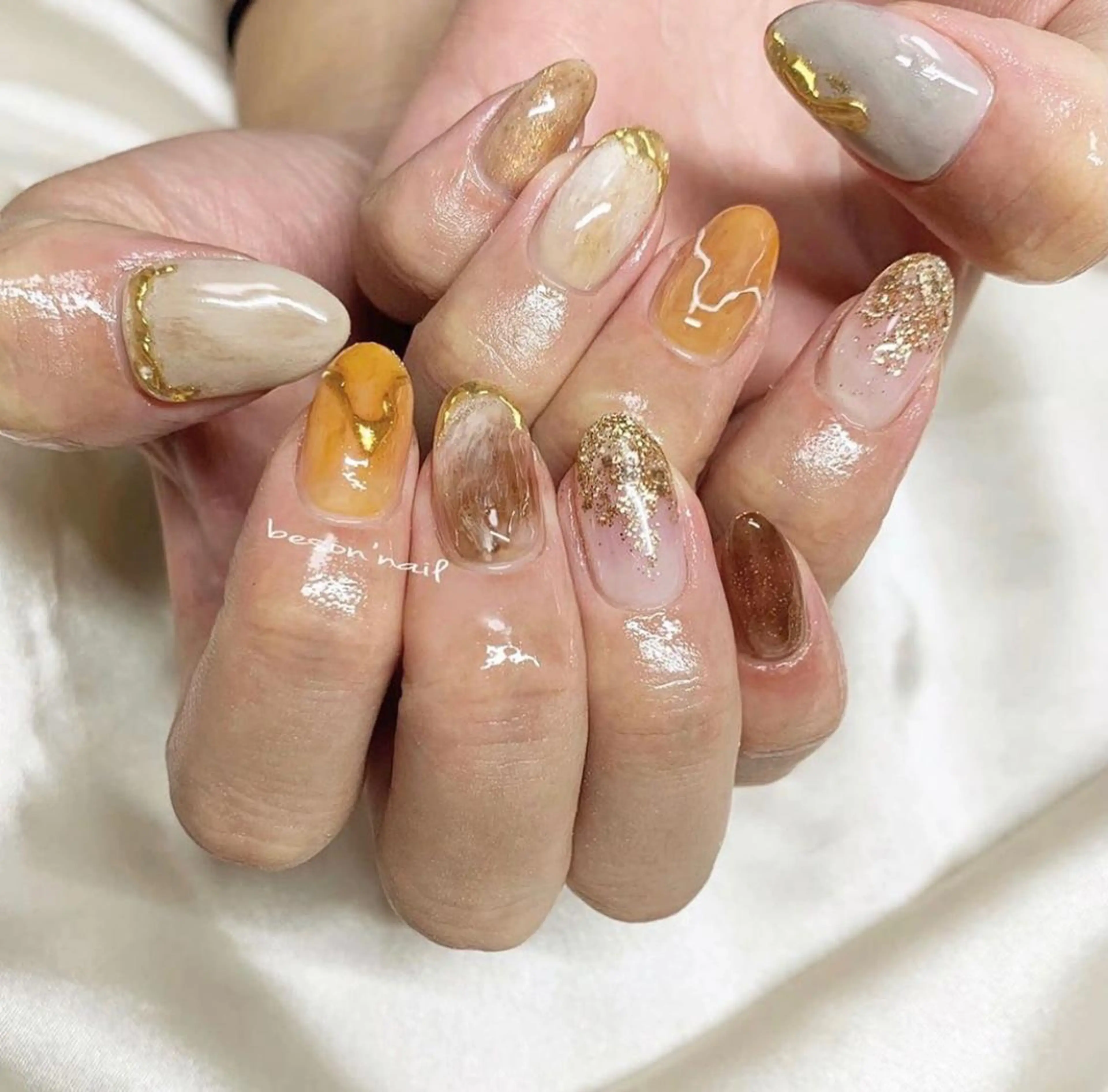 ネイル ミラーネイル ニュアンスネイル 𝐅𝐢𝐢【本町/ ネイル】Miho💜のその他イメージ