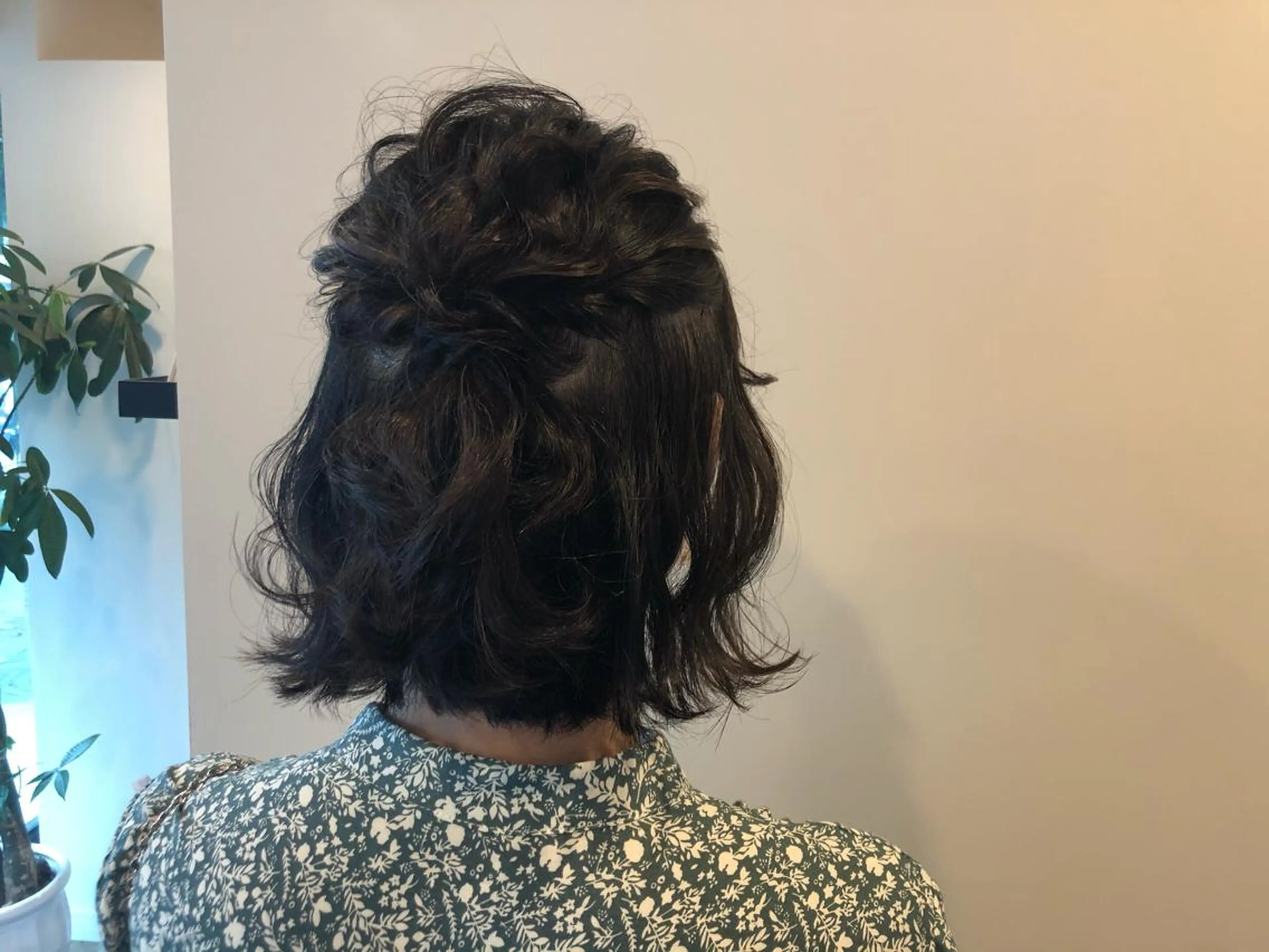 ミディアム ヘアアレンジ ハーフアップ Hair&Make Nahoのマツエク・マツパデザイン