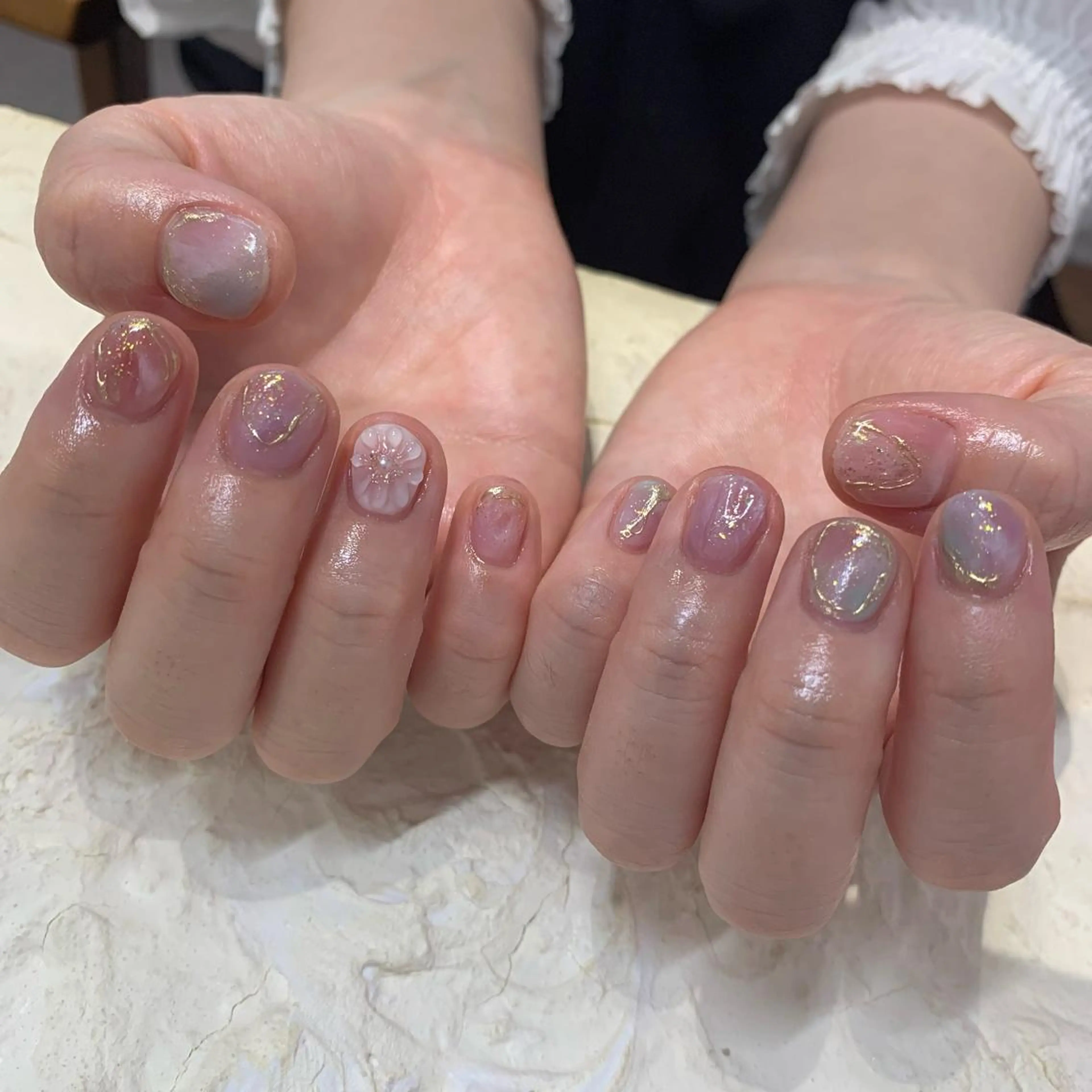 ネイル ニュアンスネイル 春ネイル マキノ ユイのネイルデザイン