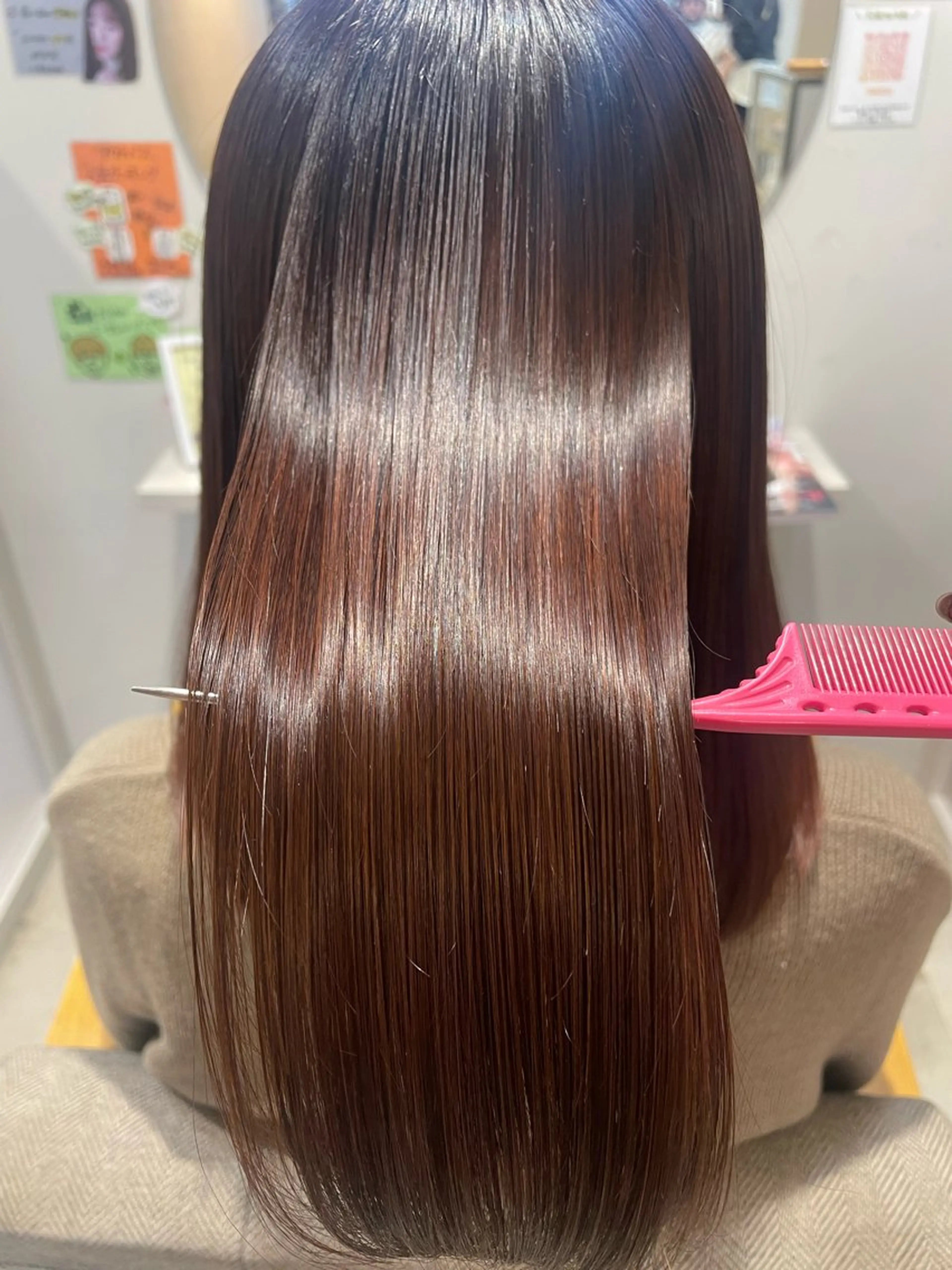 【新規限定】🦩カット+弱酸性髪質改善プレミアムケアストレート🦩の写真