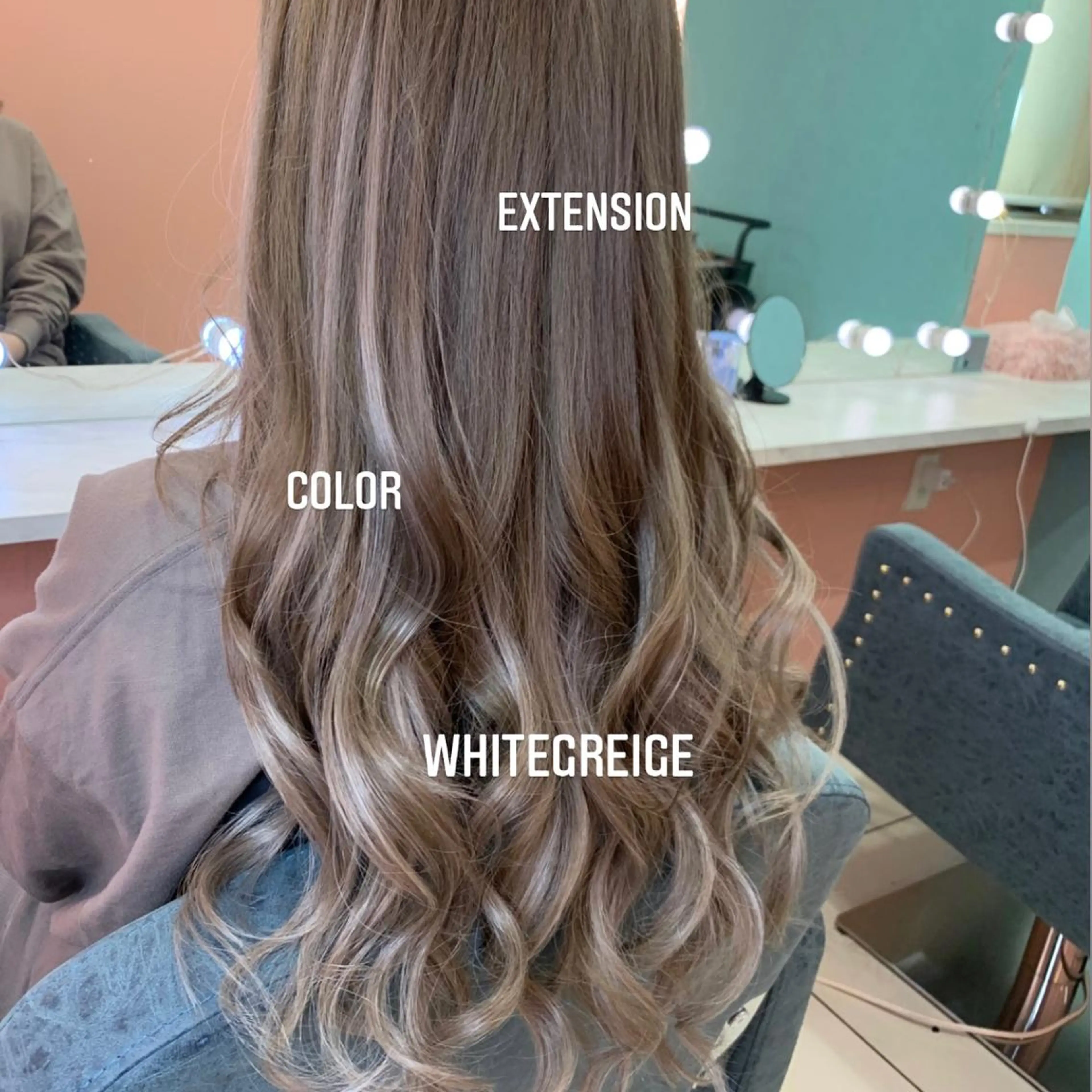 ロング カラー ヘアカラー エクステ エクステ🩵ブリーチ 韓国ヘア🩵KAEのヘアスタイル