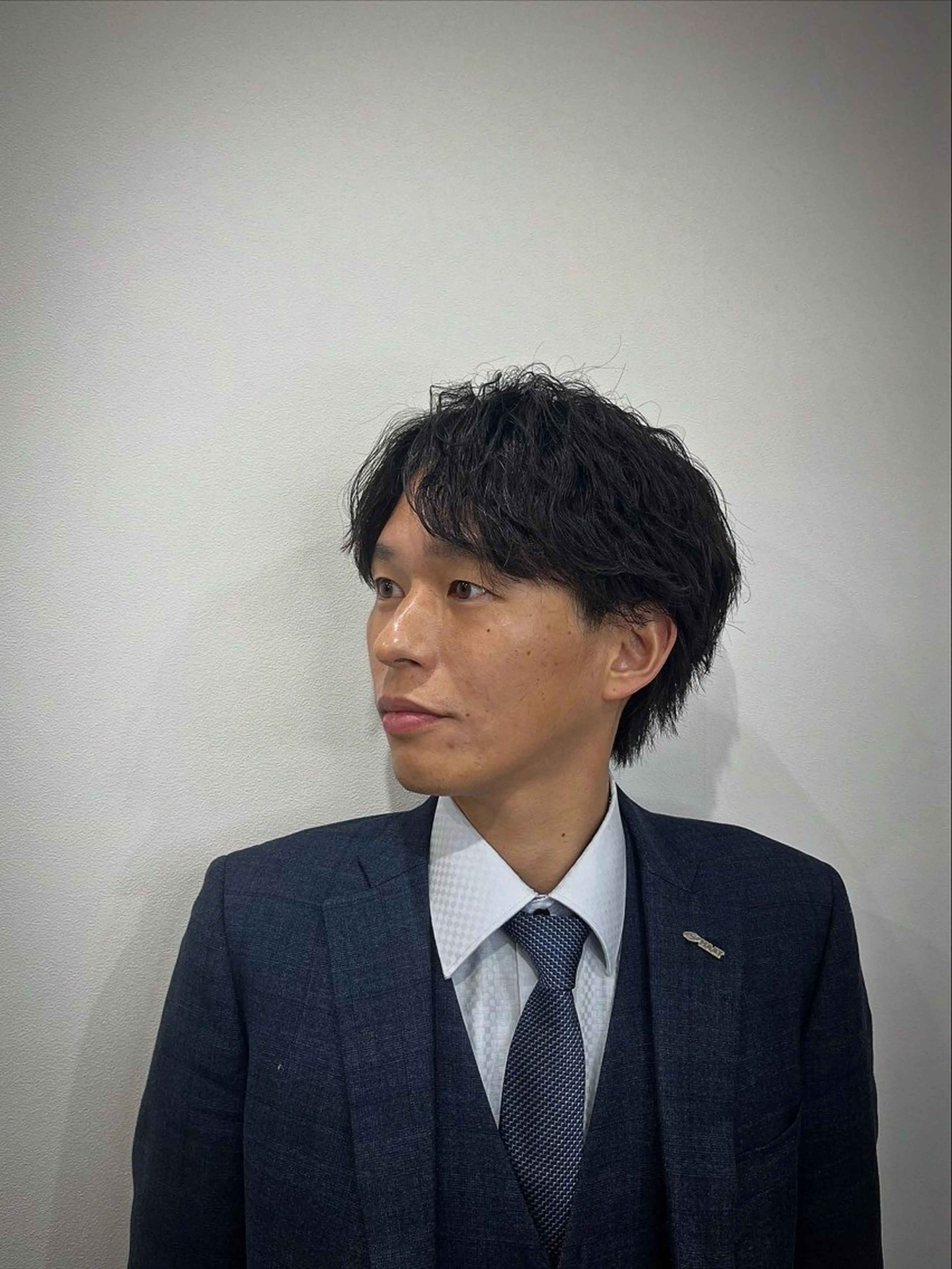 ショート パーマ メンズ ビジネス カット パーマ 【メンズ特化】金沢 /片町　髙木　功基のヘアスタイル