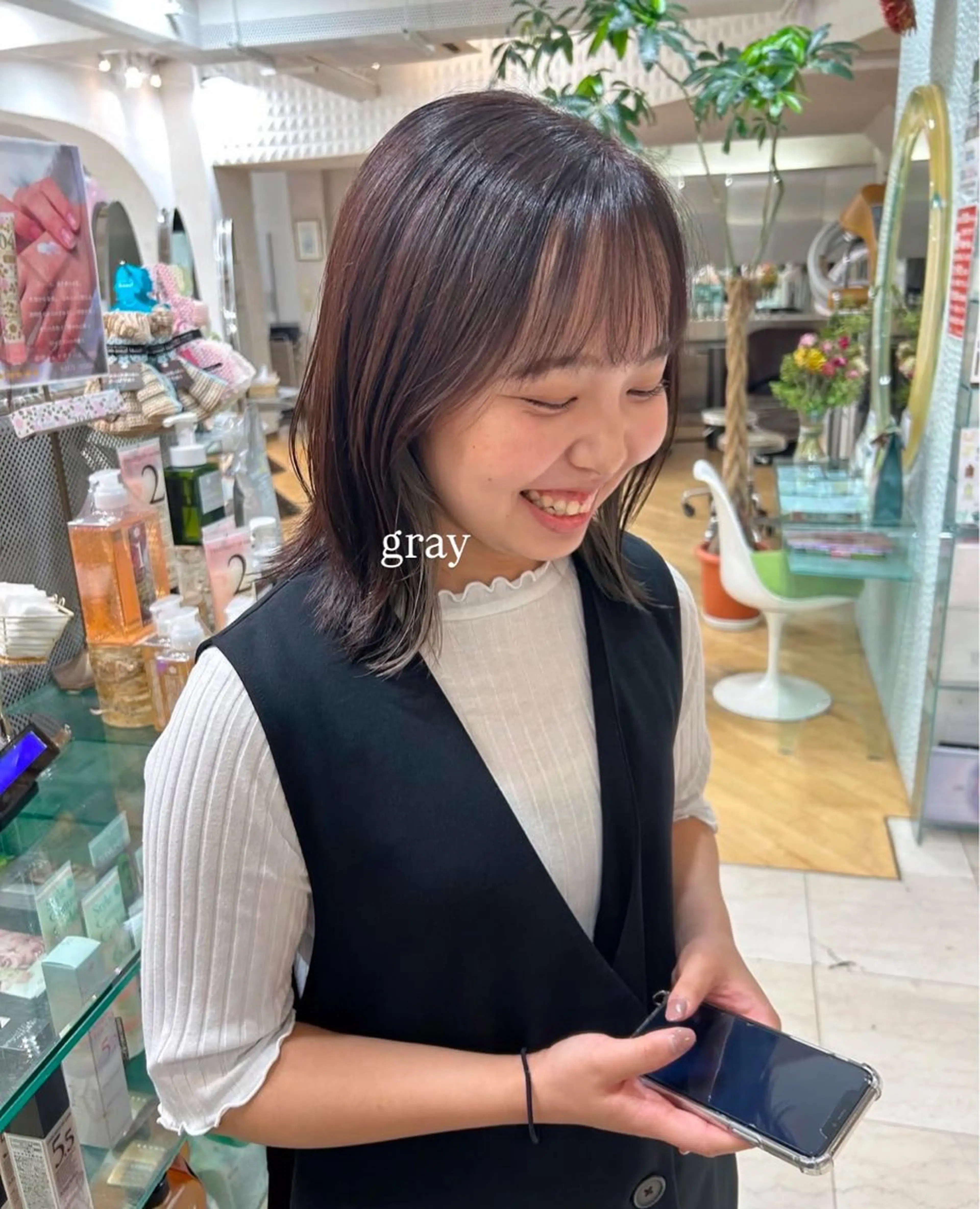 ミディアム カラー インナーカラー ヘアカラー ありむらもえ/ 透明感カラーのヘアスタイル