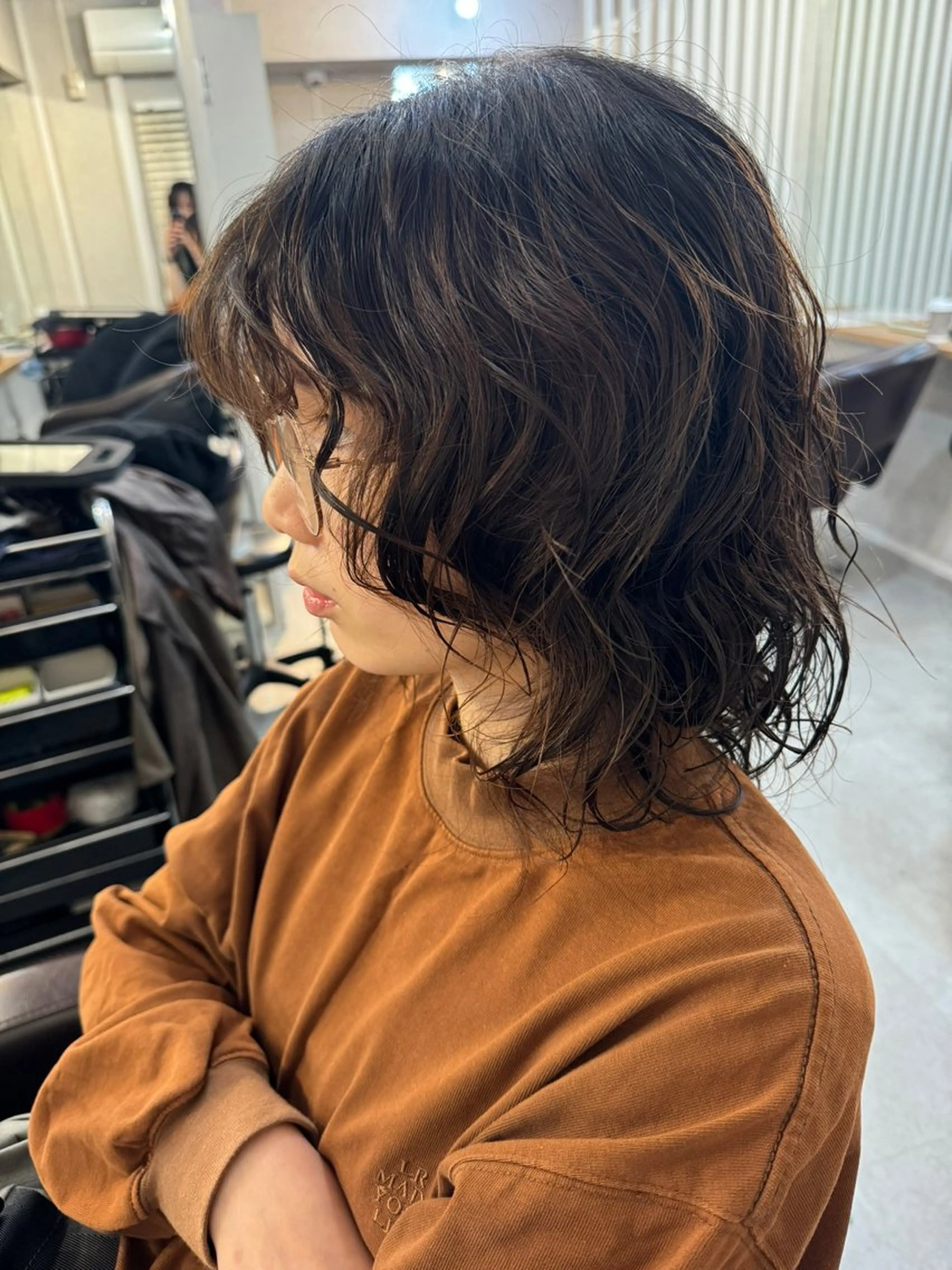 ミディアム パーマ トレンド透明感カラー ☘️大貫 昂涼🐹のヘアスタイル