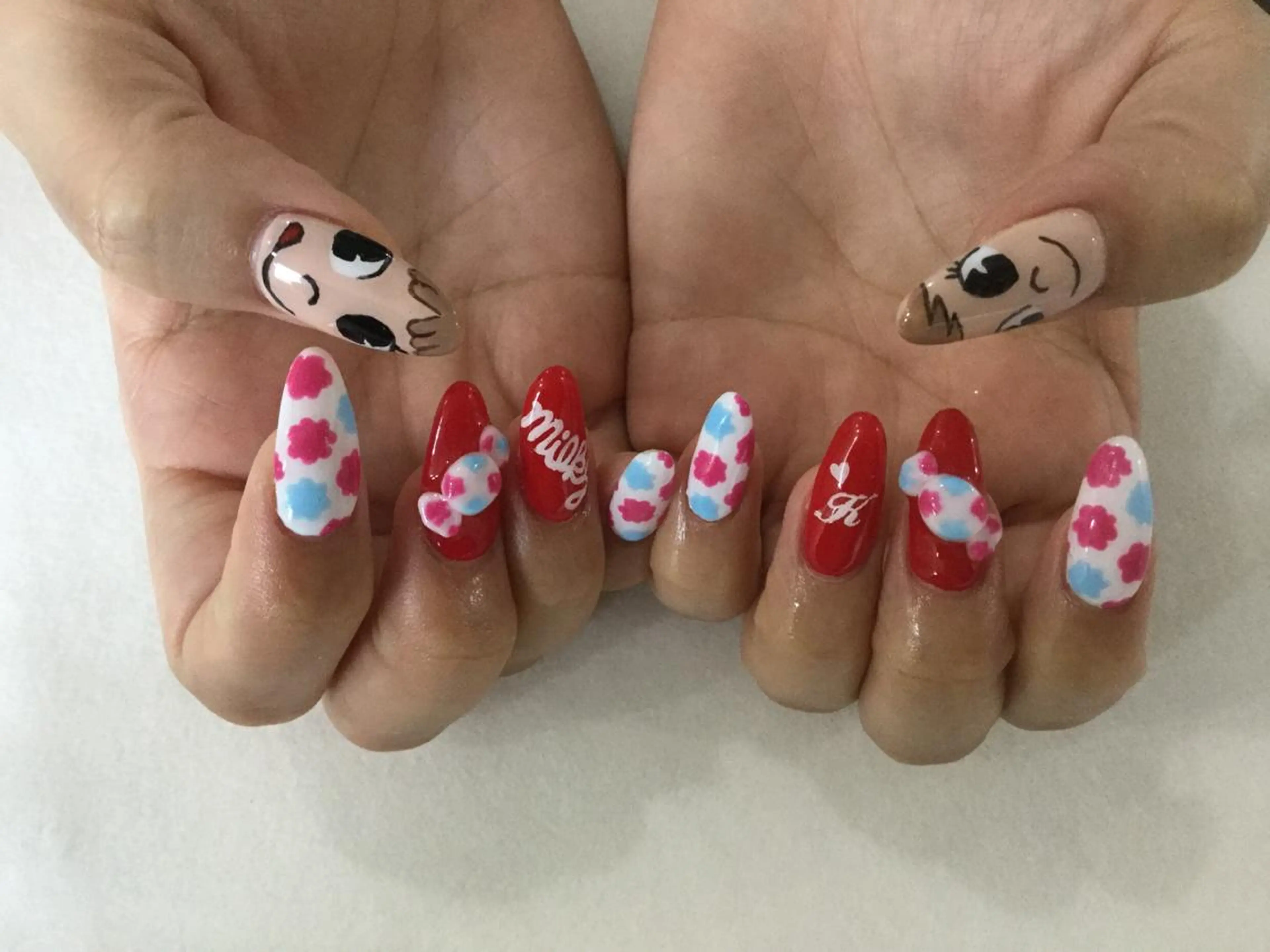ネイル ハンドネイル 💎🐰 saki. m 🐰💎のネイルデザイン