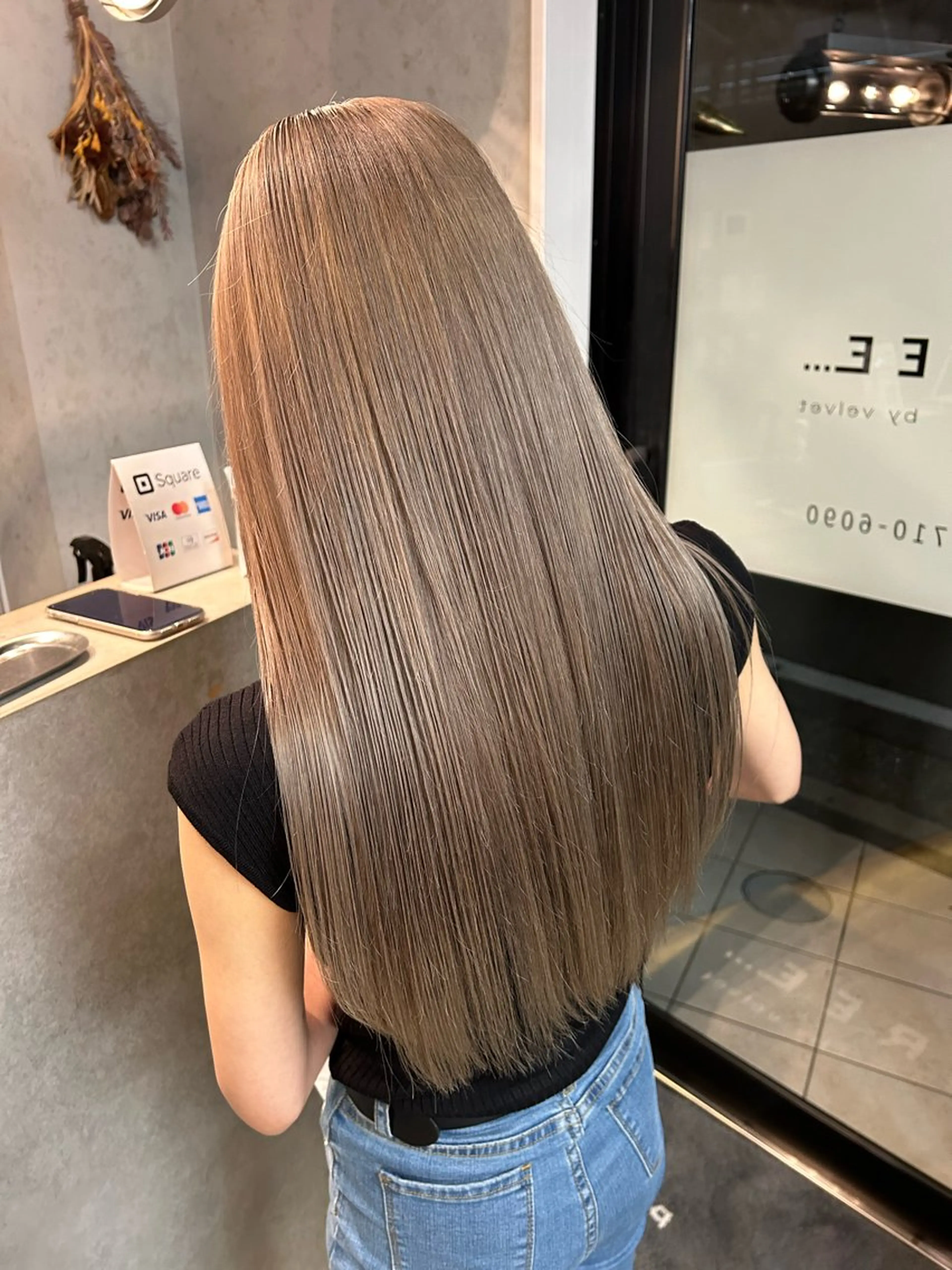 ロング カラー カット ヘアカラー トリートメント Haru/THREE …by velvetのヘアスタイル