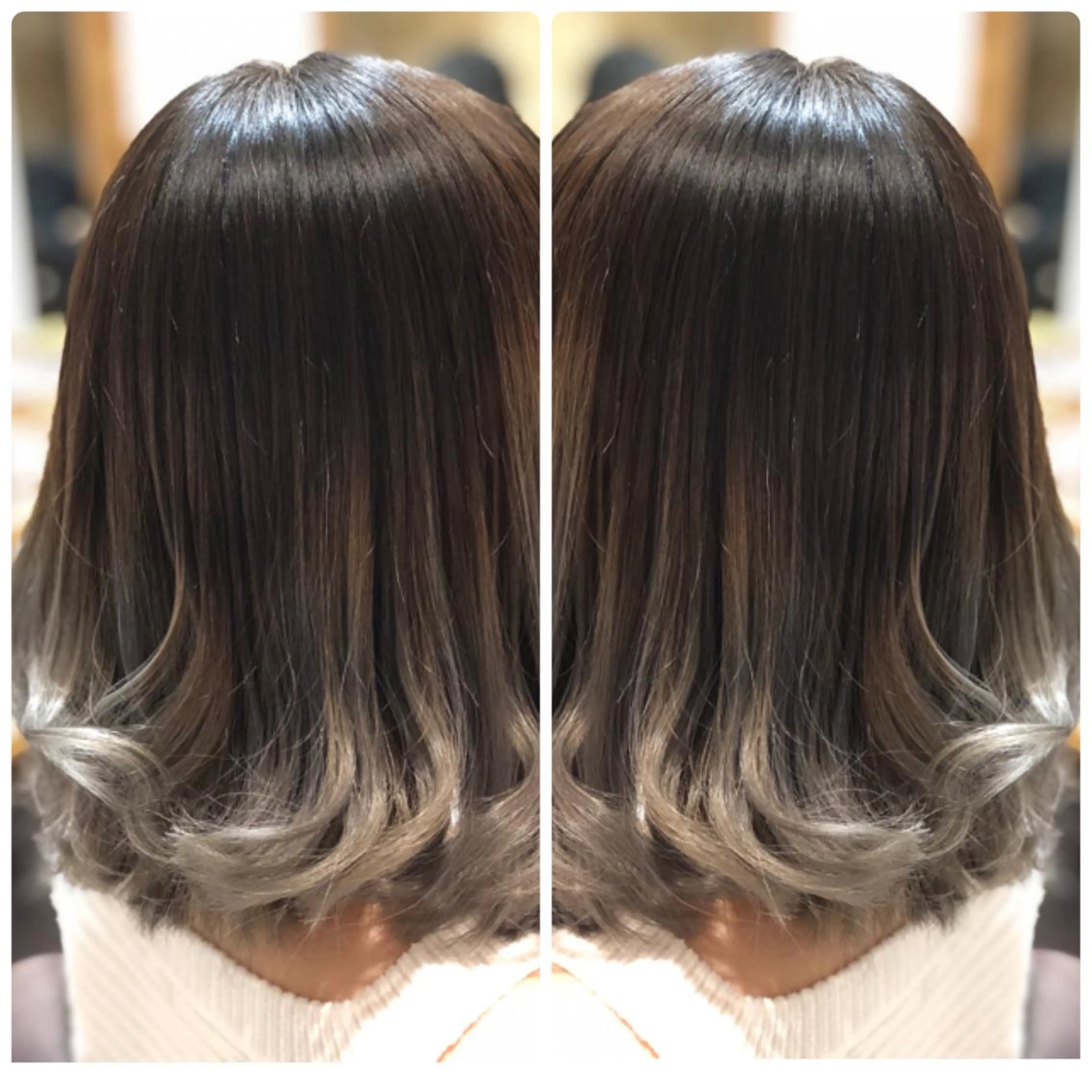 セミロング カラー アッシュ ヘアカラー トリートメント 小山内 龍一郎 店長のヘアスタイル