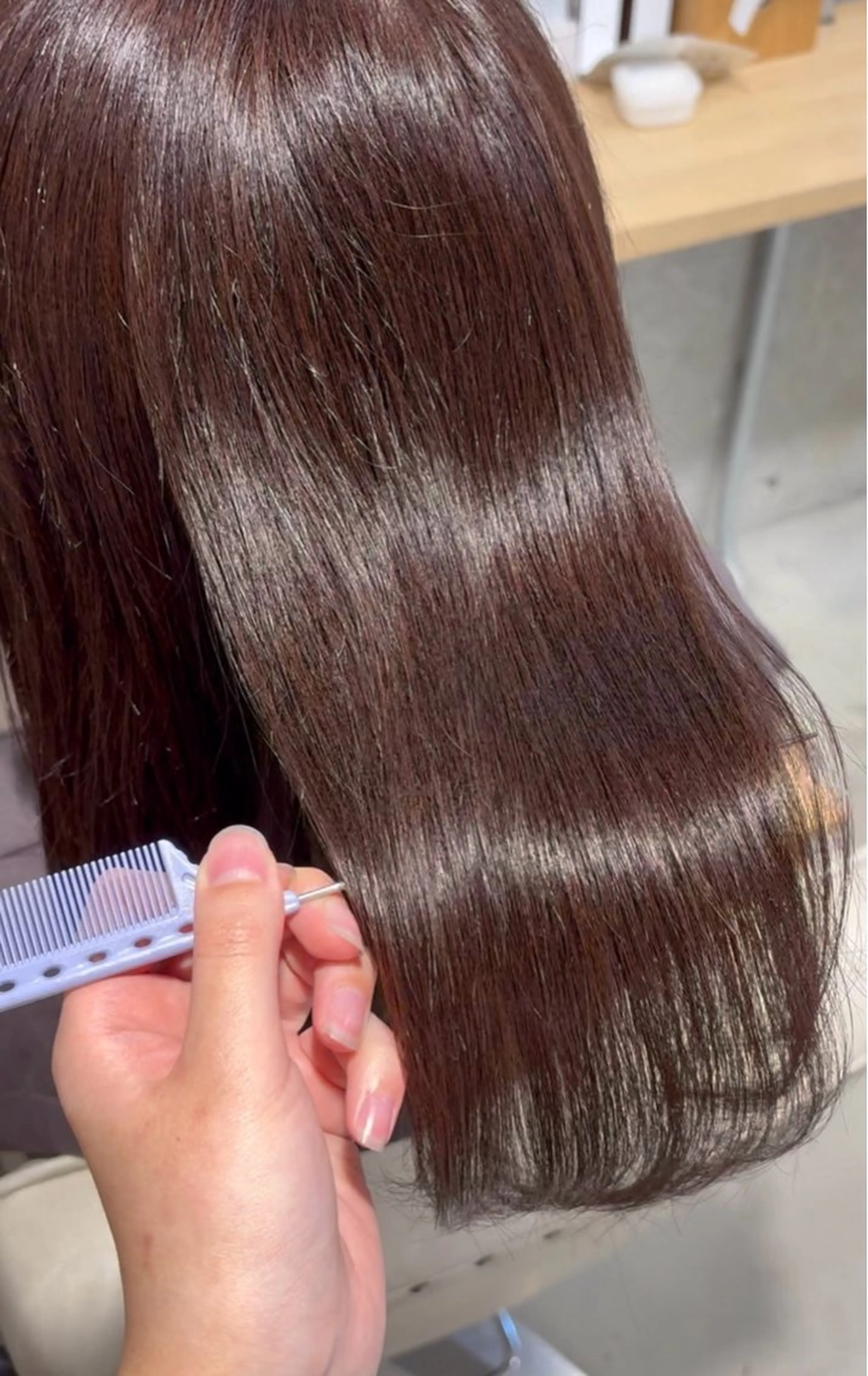 ミディアム トリートメント さくらこ/オリーブ カラー/カラーモデルのヘアスタイル