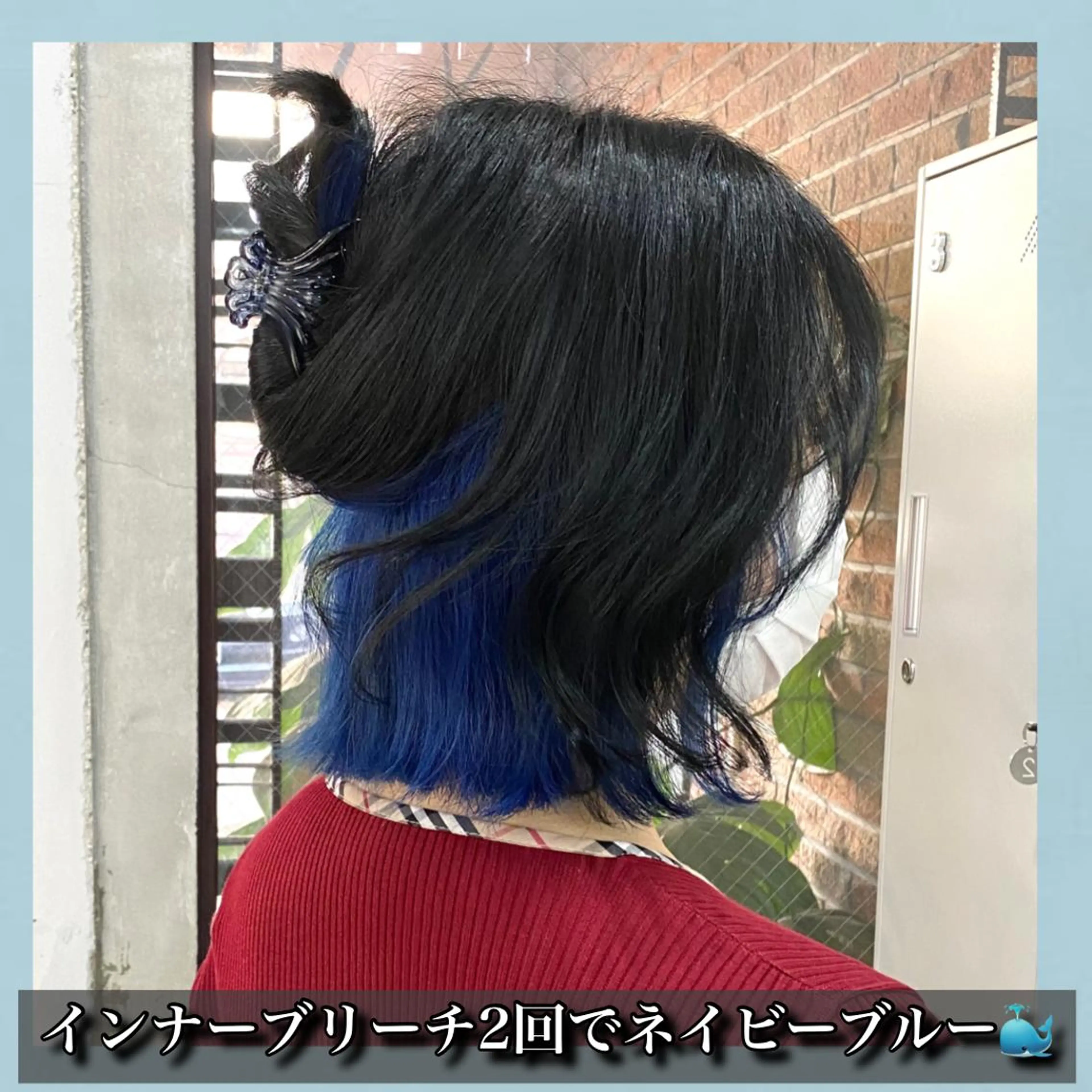 ショート カラー ブリーチ ブルーカラー ネイビーカラー ハッシュカット タンバルモリ サロウィン所属・K-POP好き美容師 🇰🇷Kai.Yのヘアスタイル