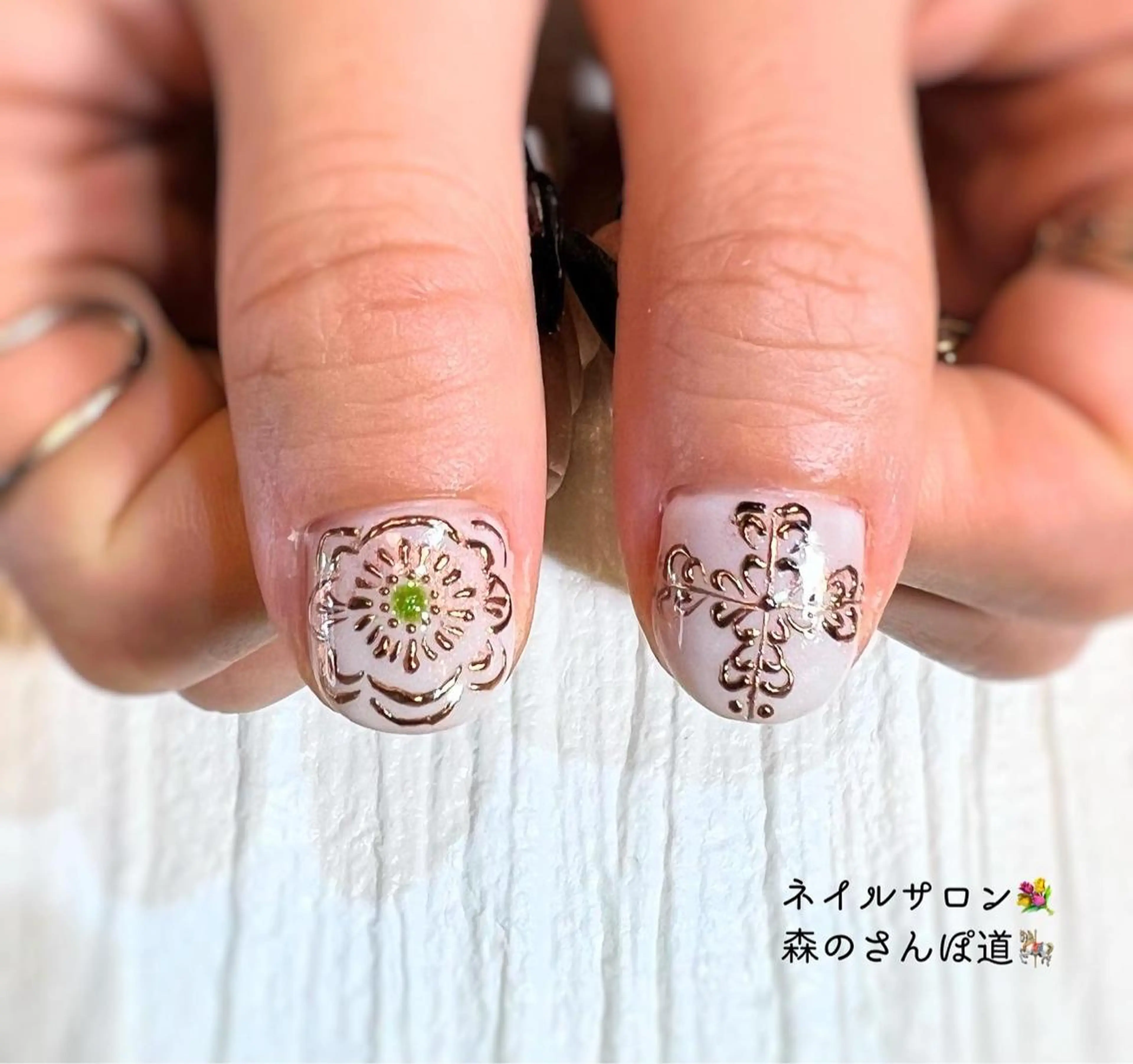 ネイル ハンドネイル 森のさんぽ道所属・ショートネイル 森のさんぽ道のネイルデザイン