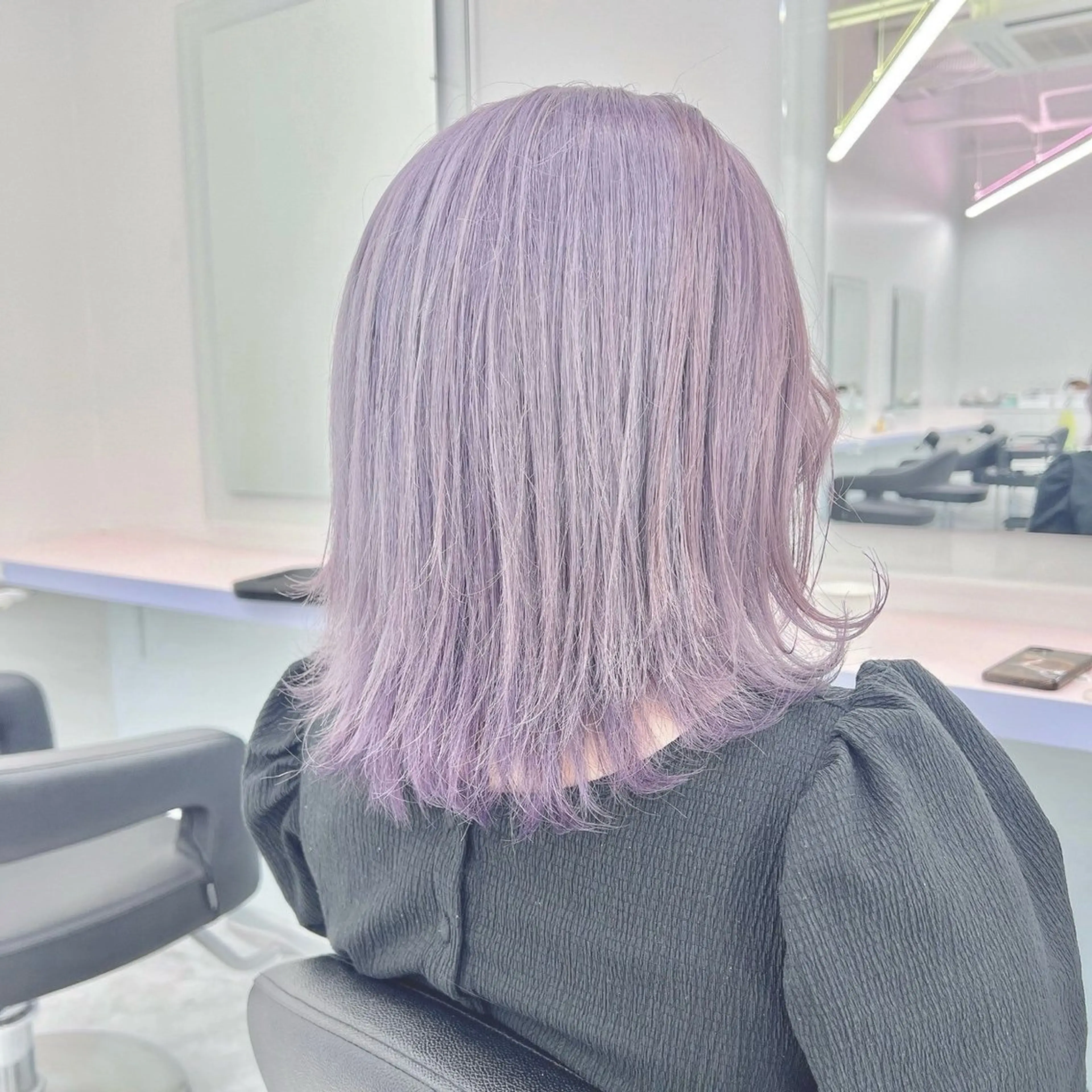 ミディアム カラー ヘアカラー ヘッドスパ ヘアセット 🫧韓国風透明感 ヘア🫧towaのヘアスタイル