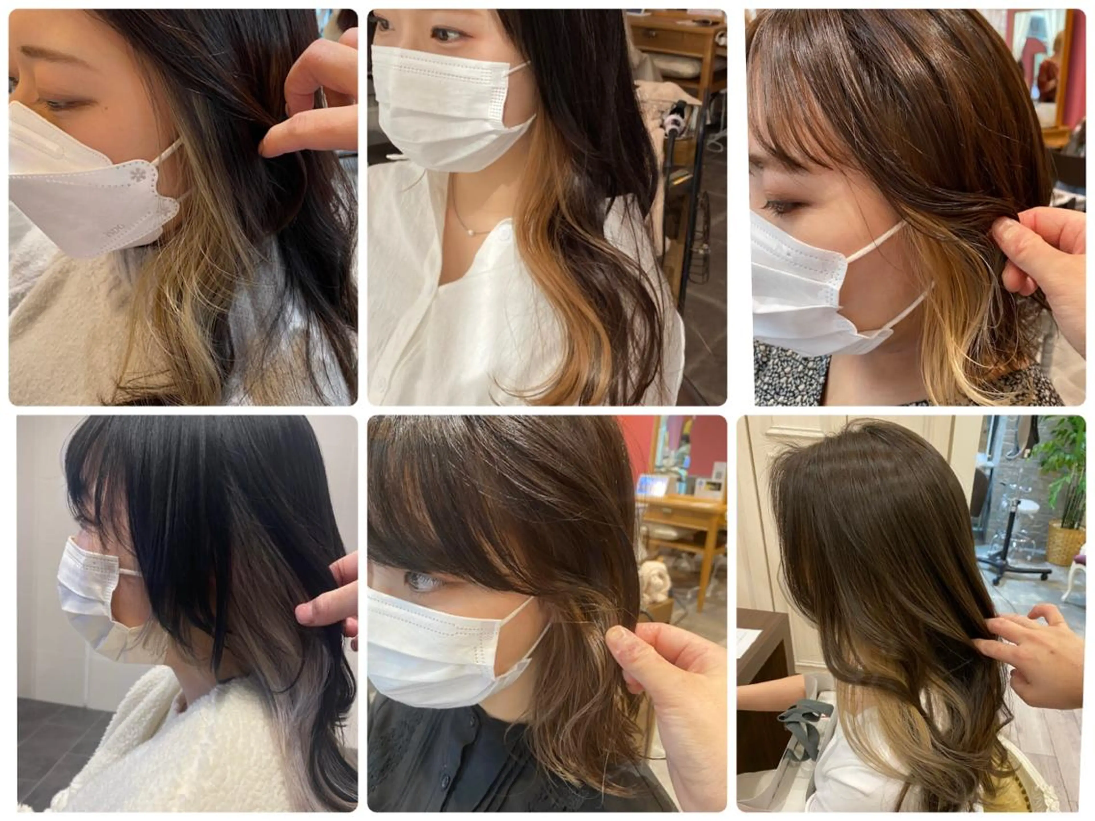 ミディアム カラー ブリーチ インナーカラー LaBless梅田 🎀坂本リオのヘアスタイル