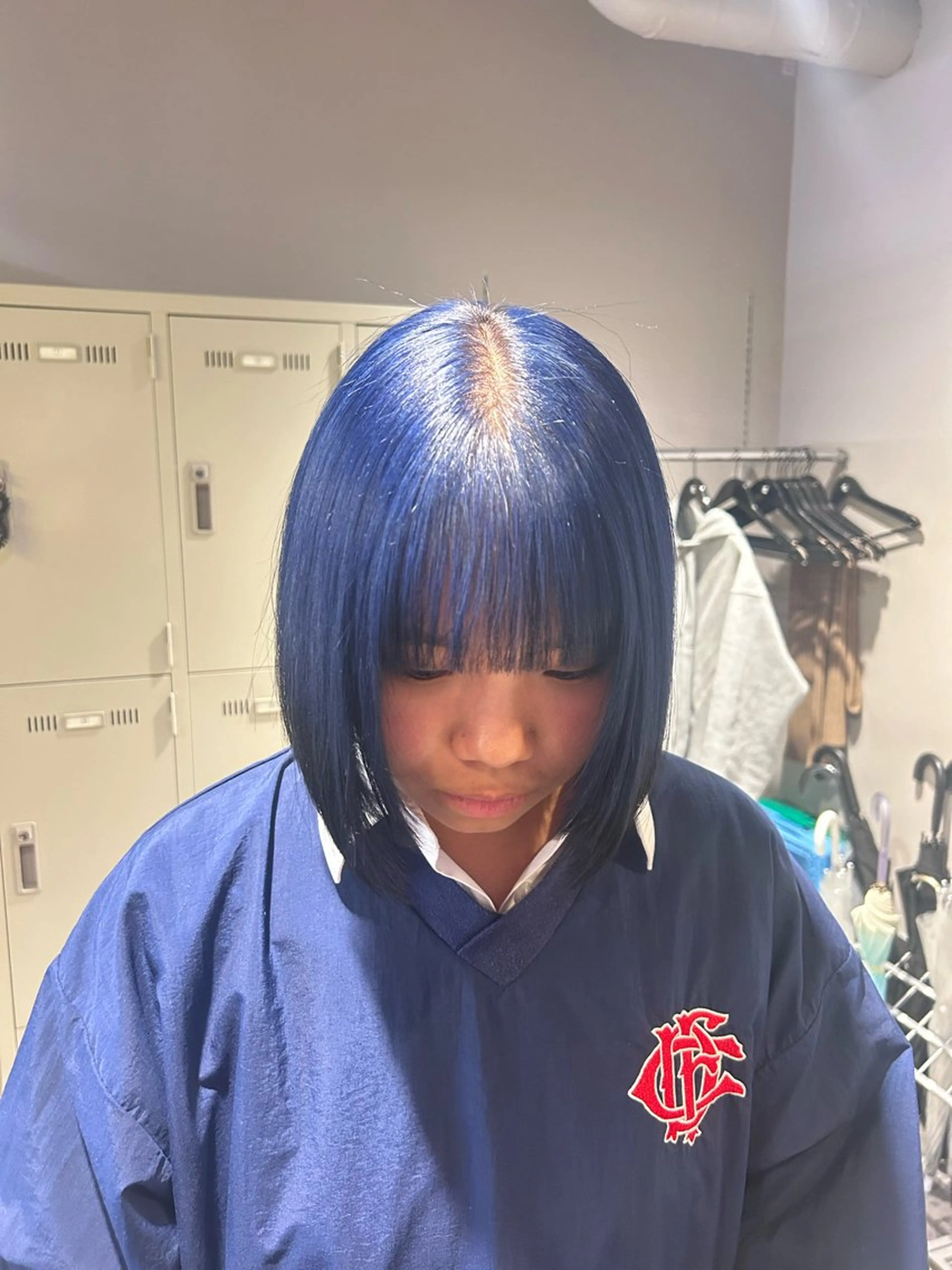 ミディアム カラー パーマ ヘアアレンジ メンズ キッズ ブリーチなしカラー/ ブラウン/レイヤーのヘアスタイル