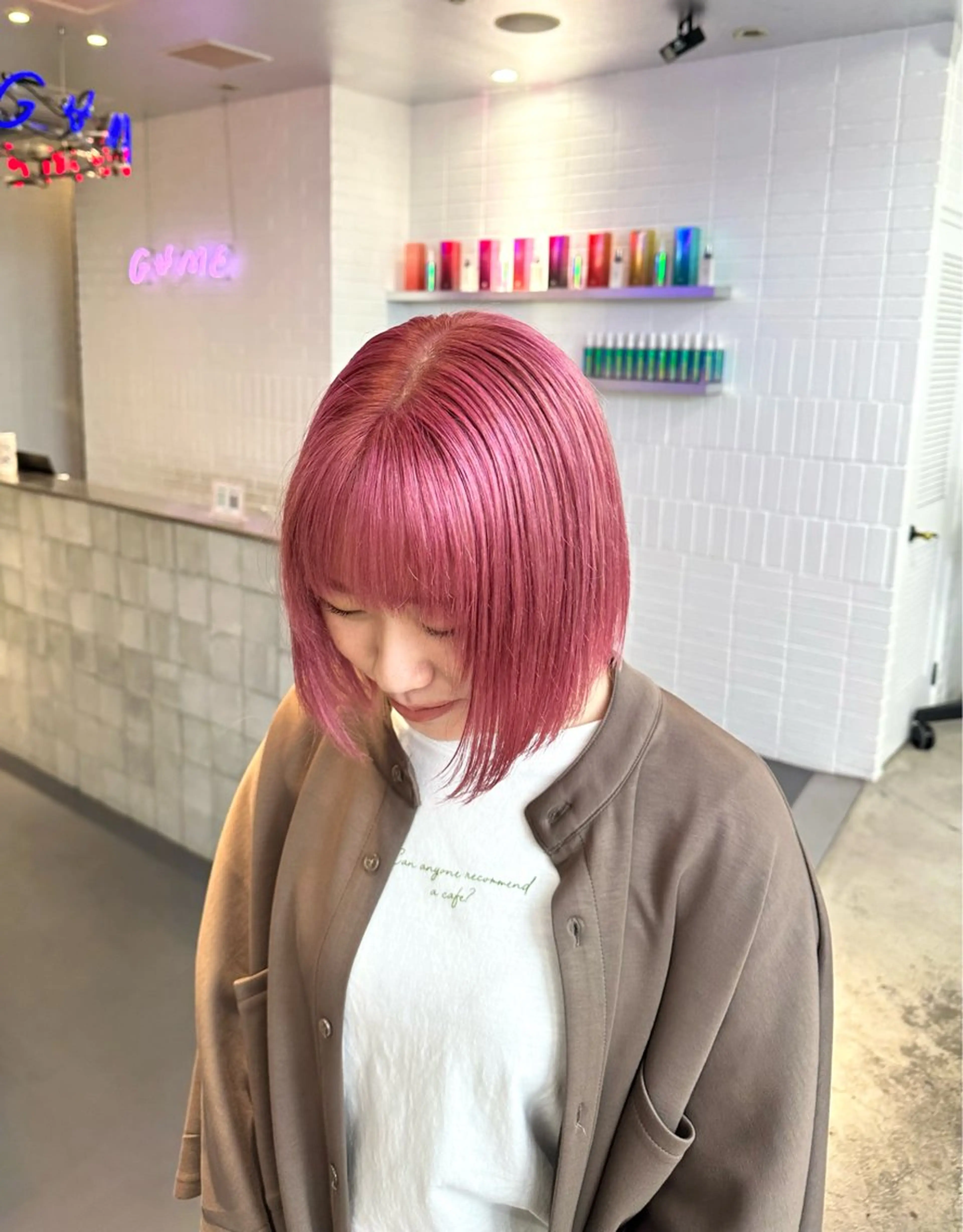 ミディアム カラー カット ヘアカラー トリートメント 🌈艶髪ベージュ🌈 ユウトのヘアスタイル