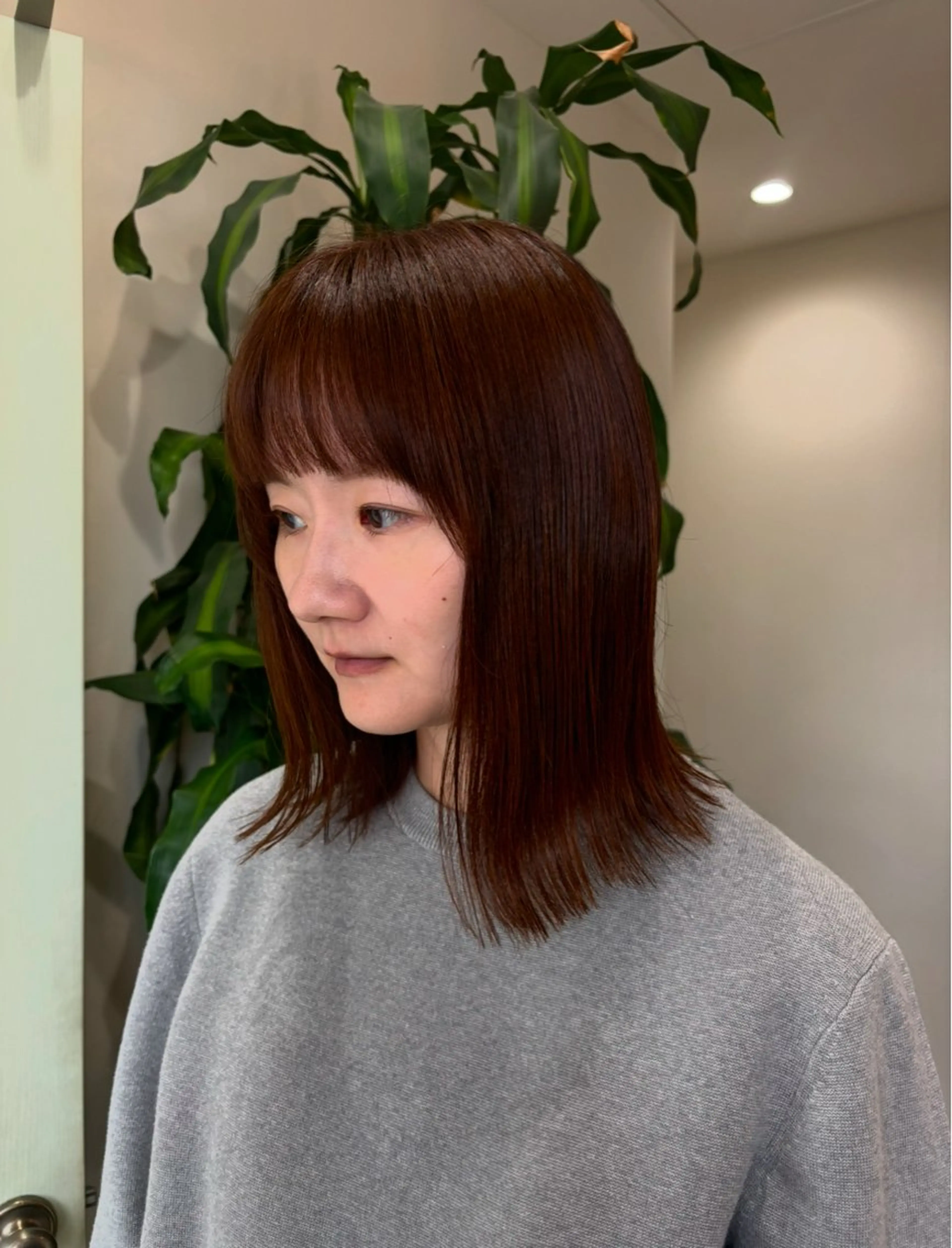 ミディアム カラー レイヤー×髪質改善 hinanoのヘアスタイル