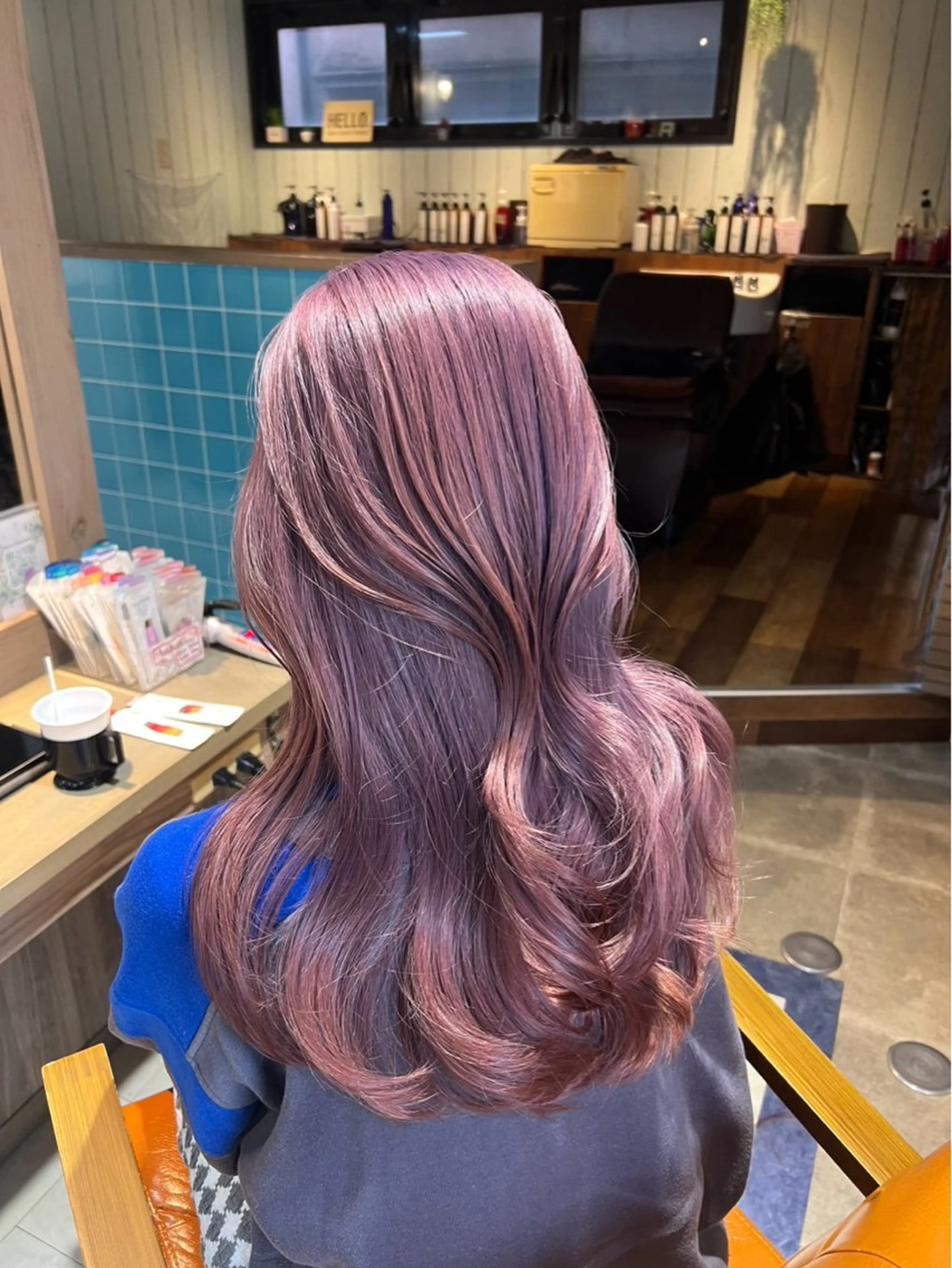 ロング ヘアカラー トリートメント 艶髪×透明感カラー ののかのヘアスタイル