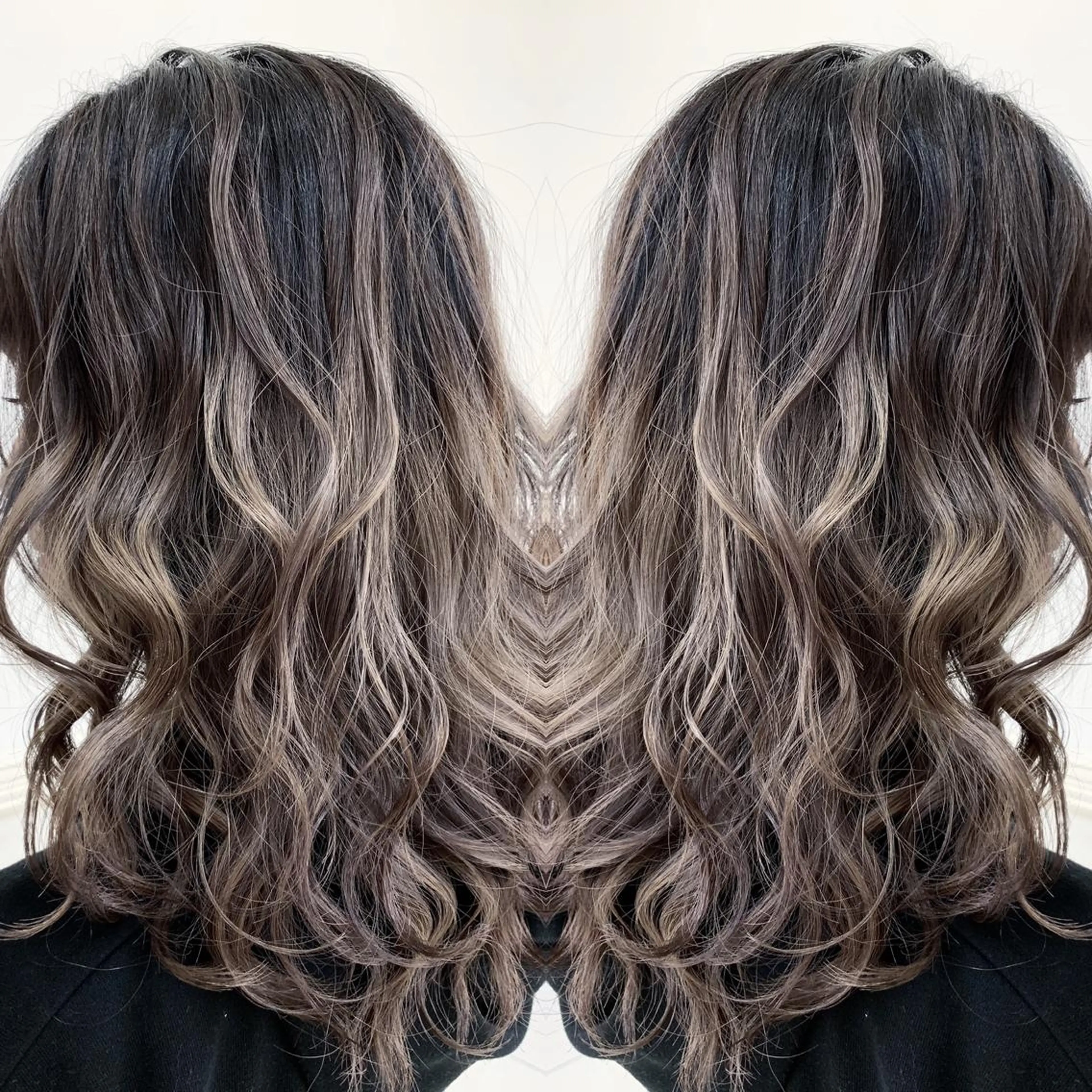 ロング カラー バレイヤージュ レイヤーカット カット ヘアカラー N° jillva ♦️川端裕司♦️のヘアスタイル