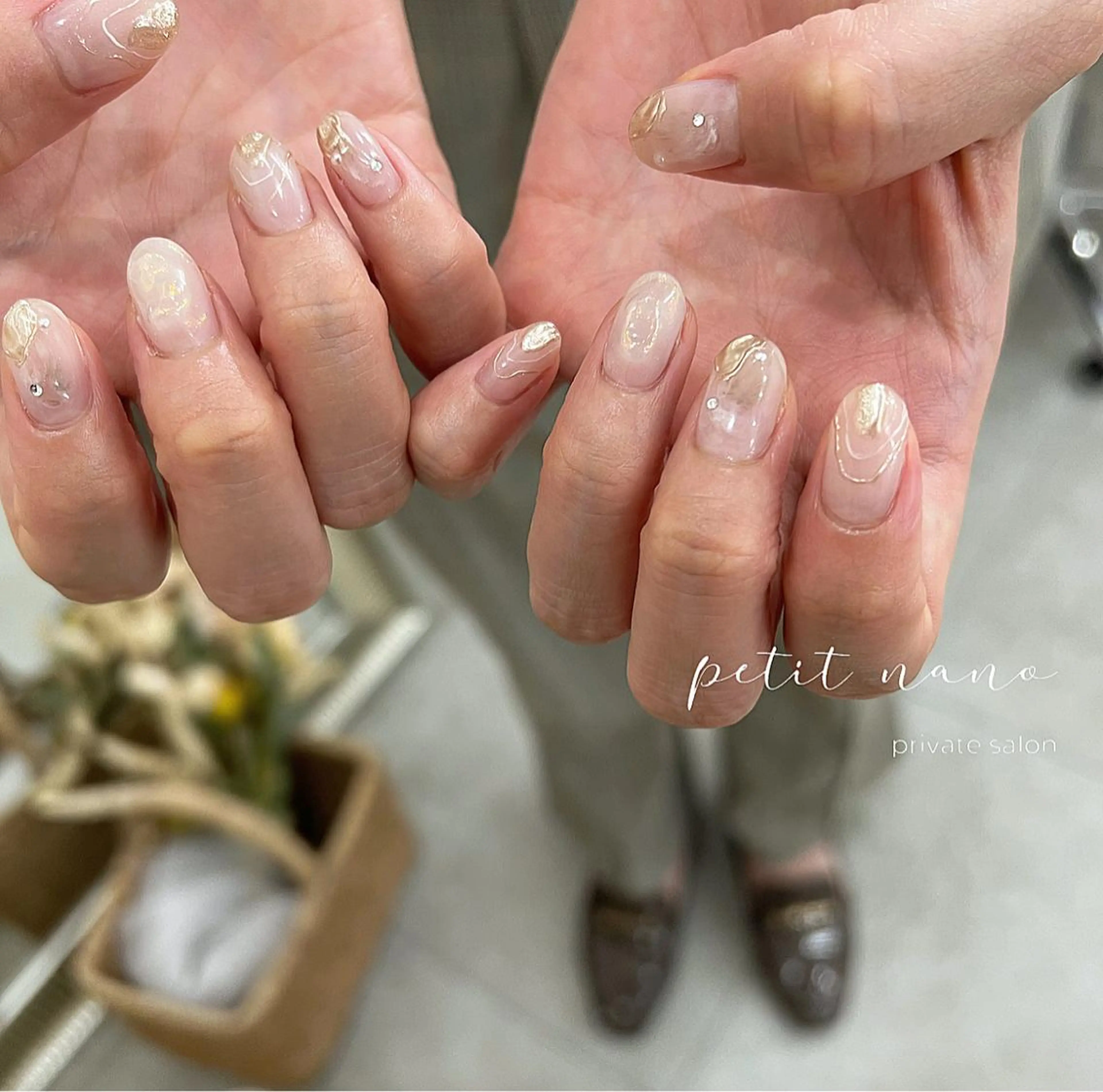 ネイル フットネイル ジェルネイル 韓国ネイル ニュアンスネイル パラジェル nail‪◯ petitnanoのネイルデザイン
