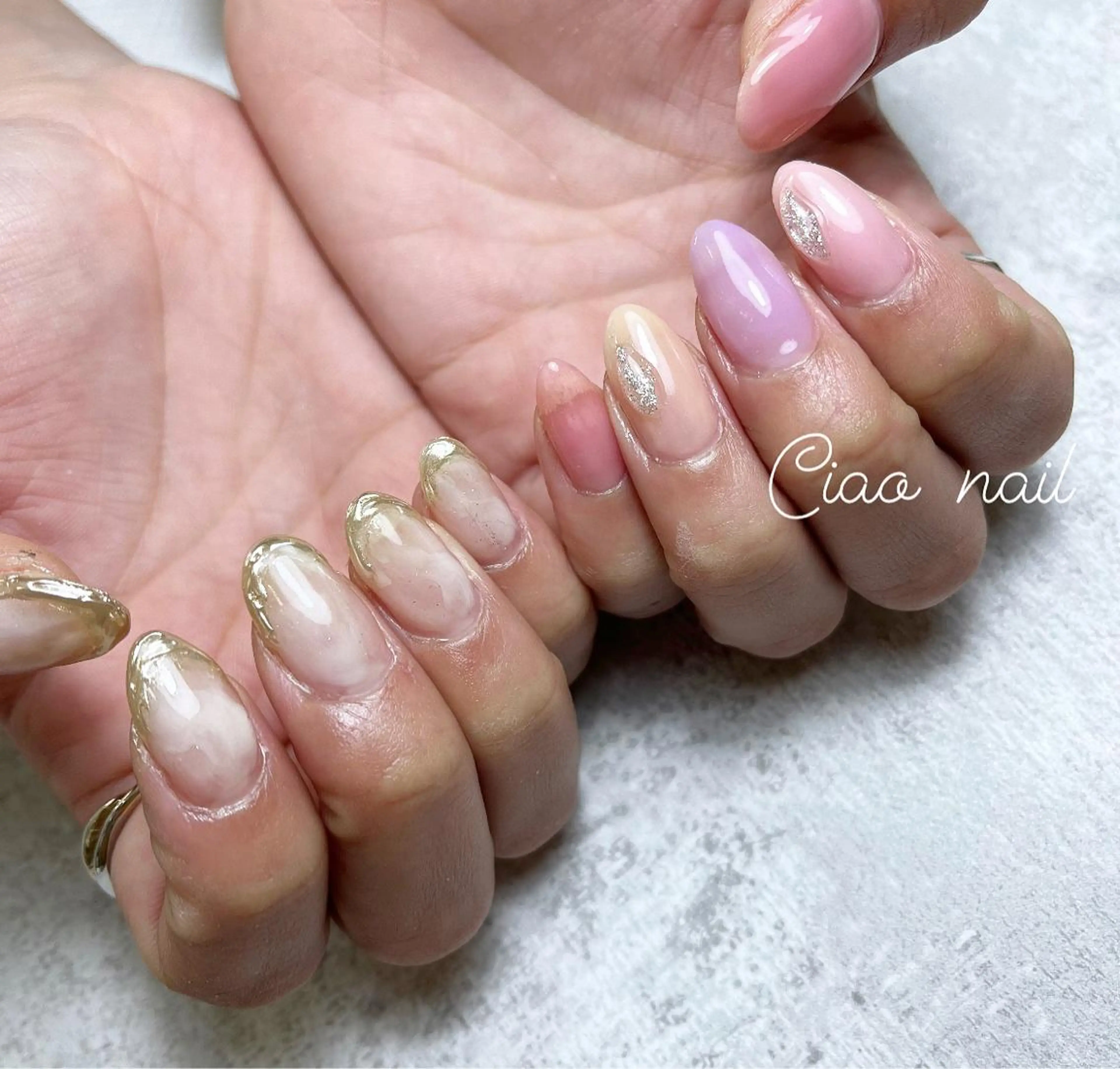ネイル アートネイル 入学式 ジェルネイル 卒業式 ニュアンスネイル #Amin nail salonのネイルデザイン