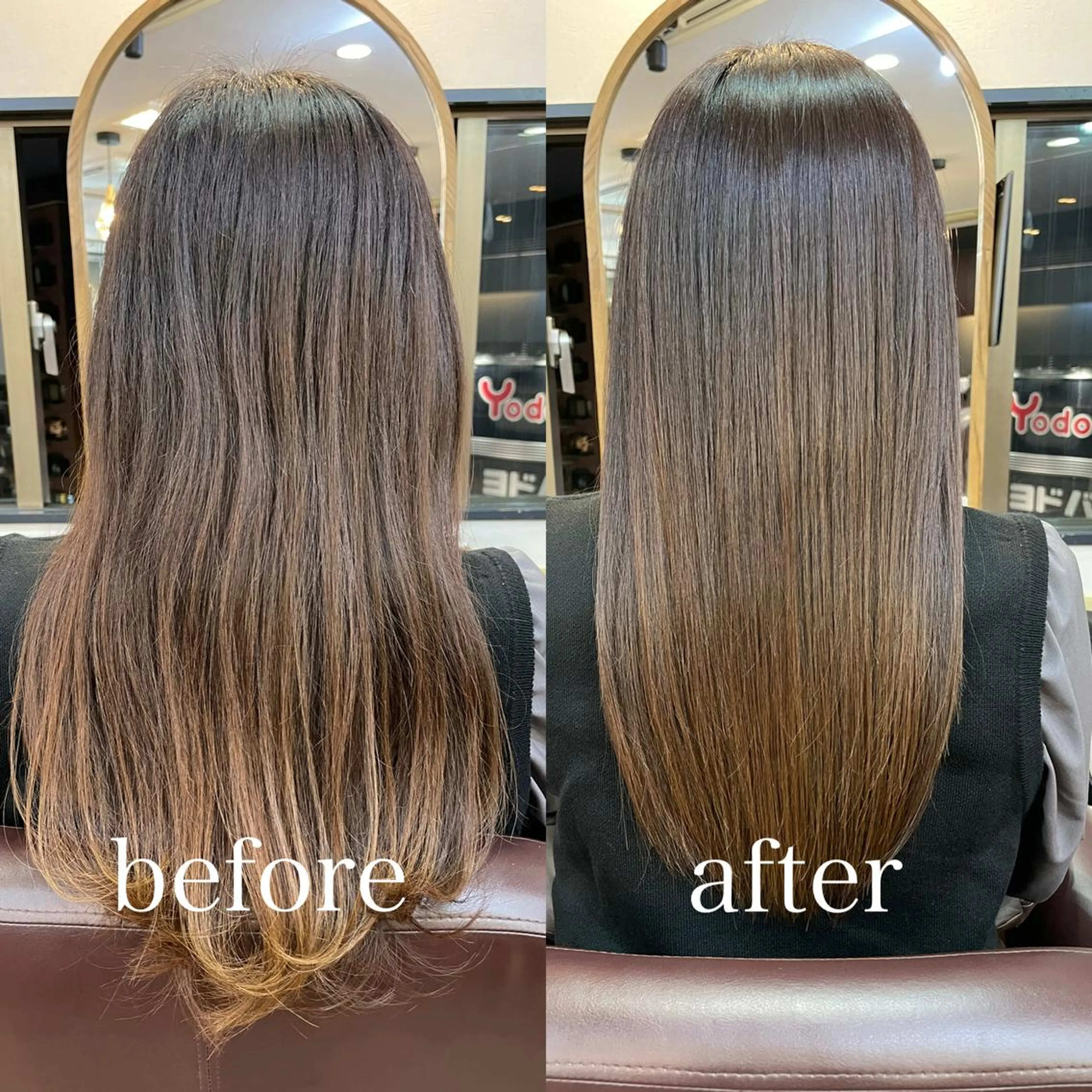 ロング カラー レイヤーカット ✨️進藤ひかりのヘアスタイル