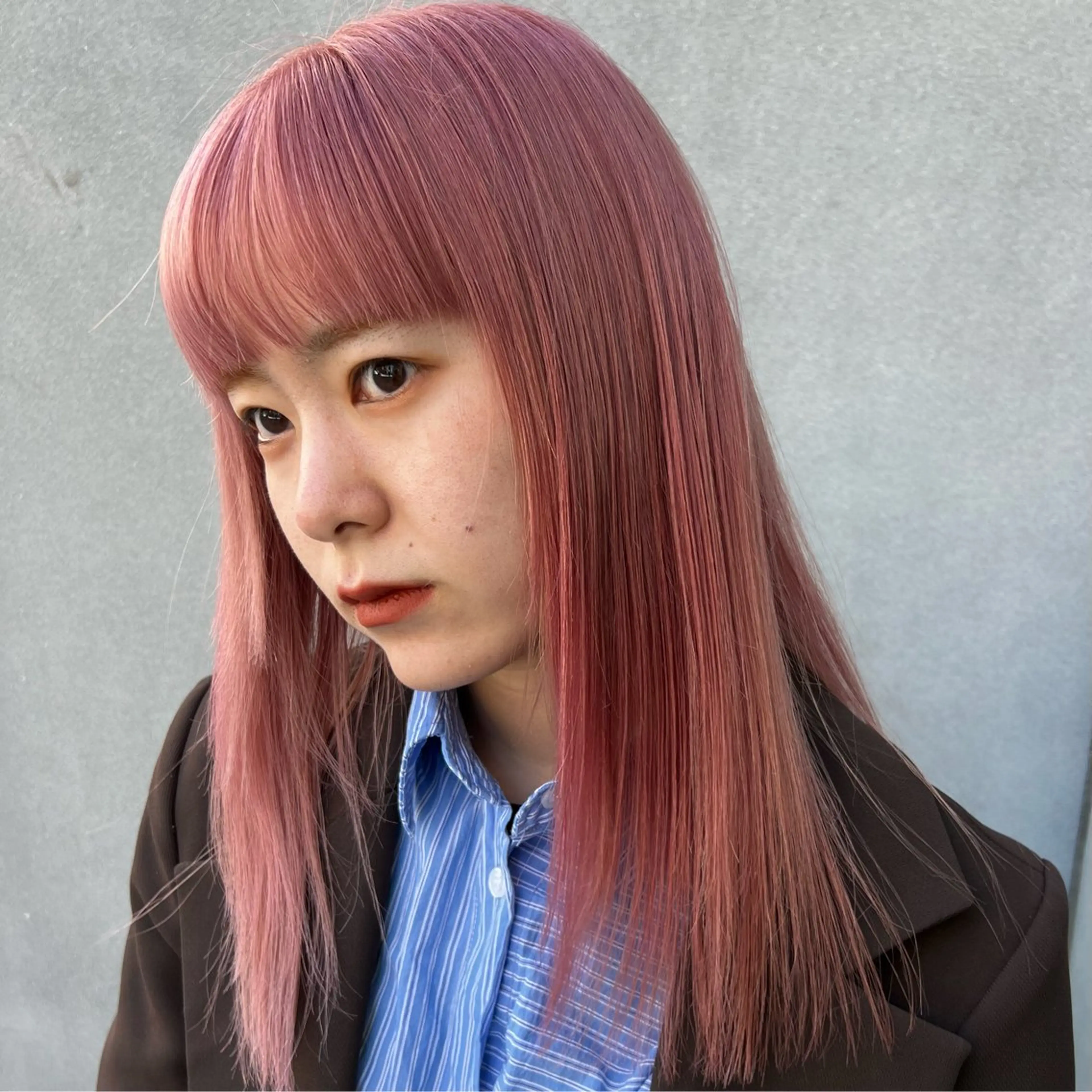 セミロング カラー レイヤー/柔らか 透明感カラー/ゆきなのヘアスタイル