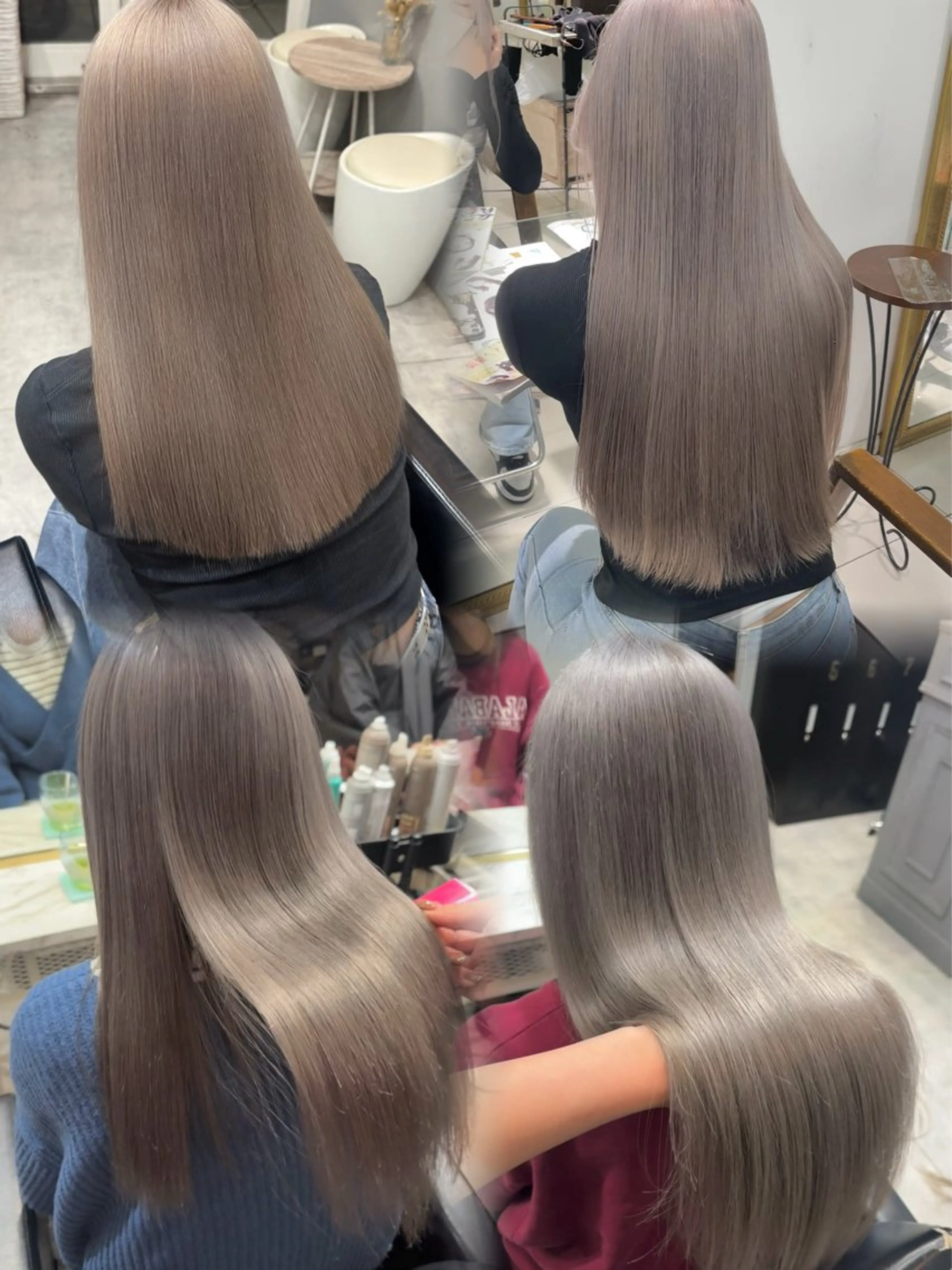 ロング カット ヘアカラー トリートメント ヘアセット 🩶ブリーチ/ レイヤー🩶フミカのヘアスタイル