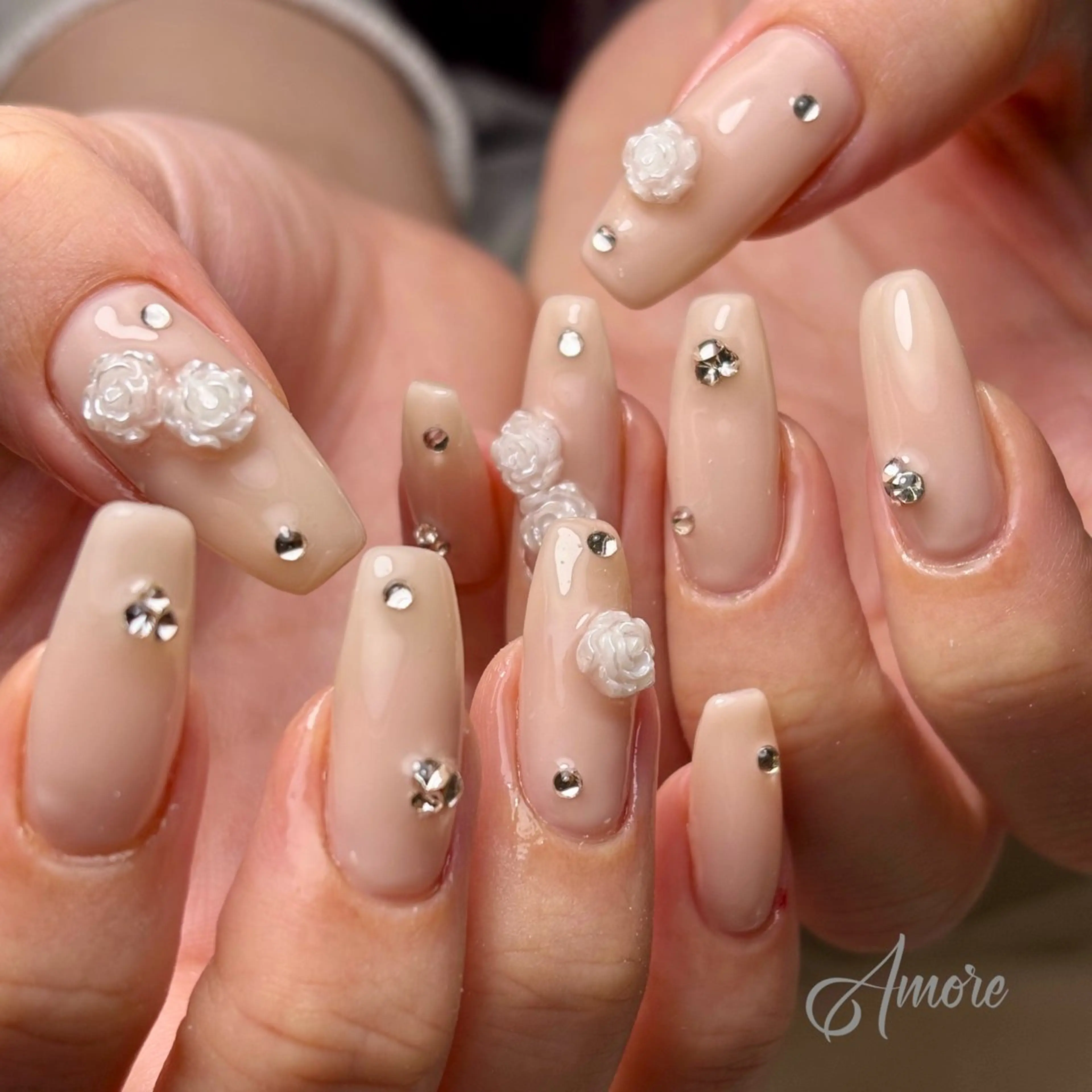 ネイル 桜ネイル ジェルネイル キラキラネイル 韓国ネイル マグネットネイル You kyehwaのネイルデザイン