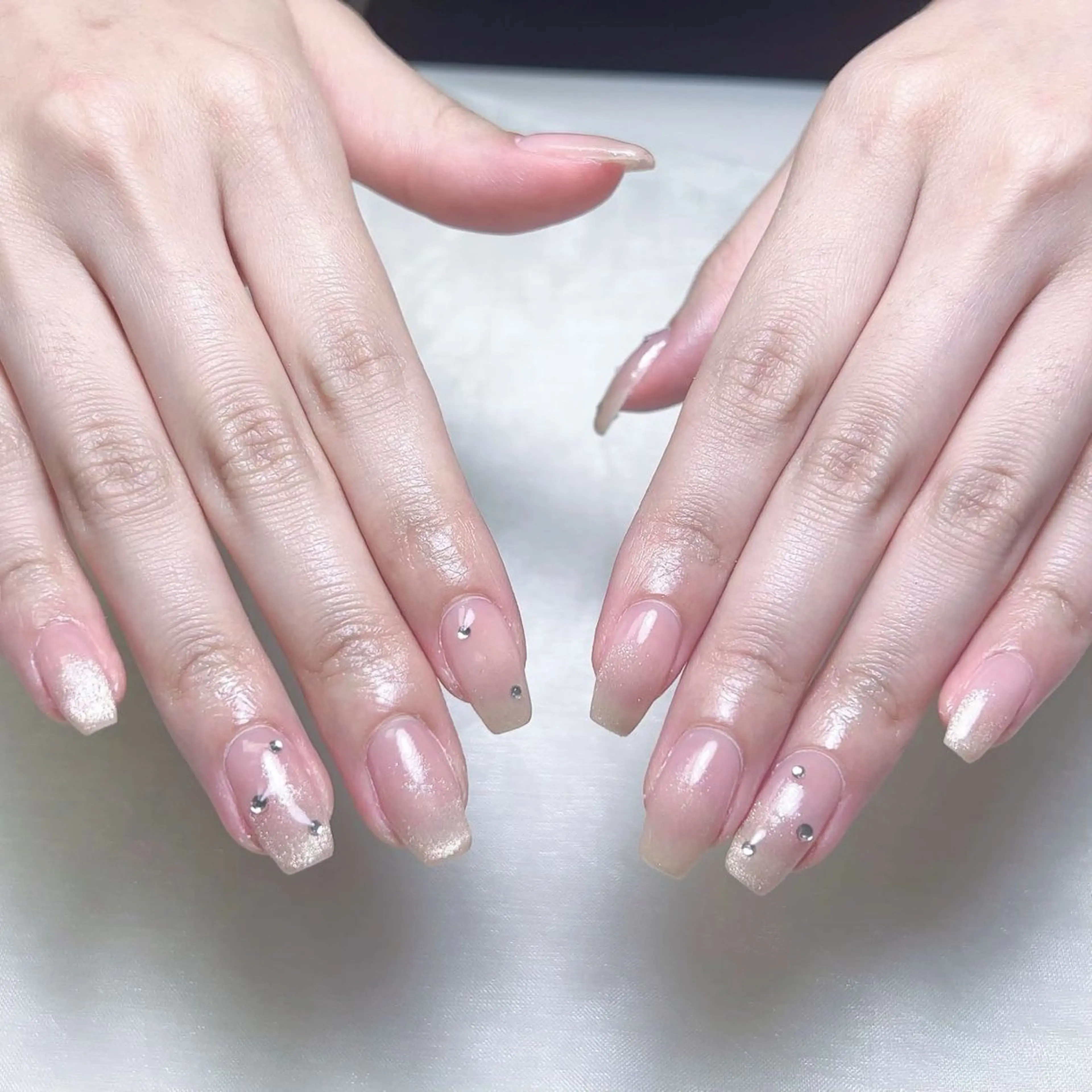 メンズ ネイル グラデーション マグネットネイル ハンドネイル Nail salon 木にいるのネイルデザイン