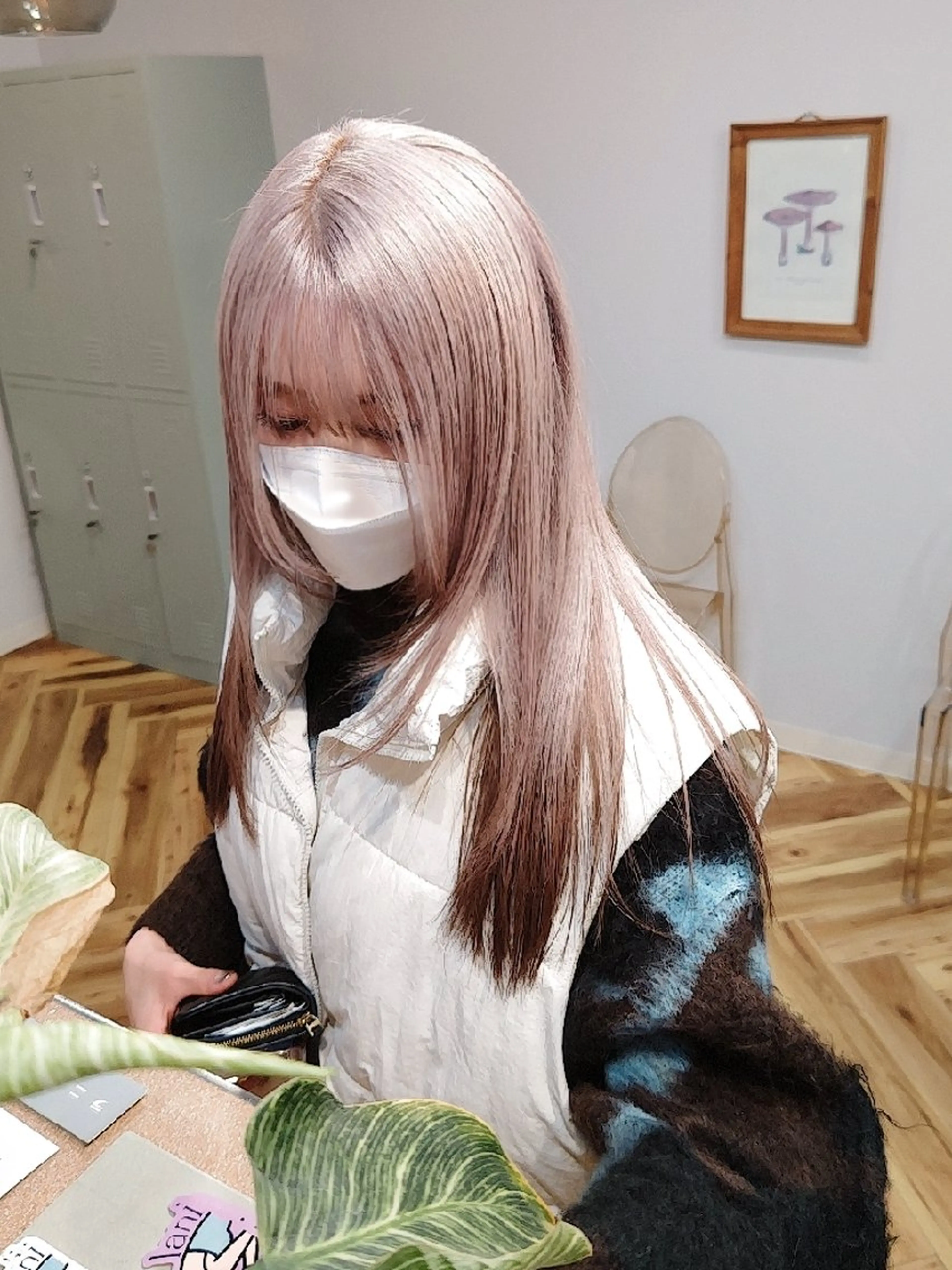 ロング カラー ブラウンカラー 髪質改善.縮毛矯正 ×韓国ヘアyukiのヘアスタイル