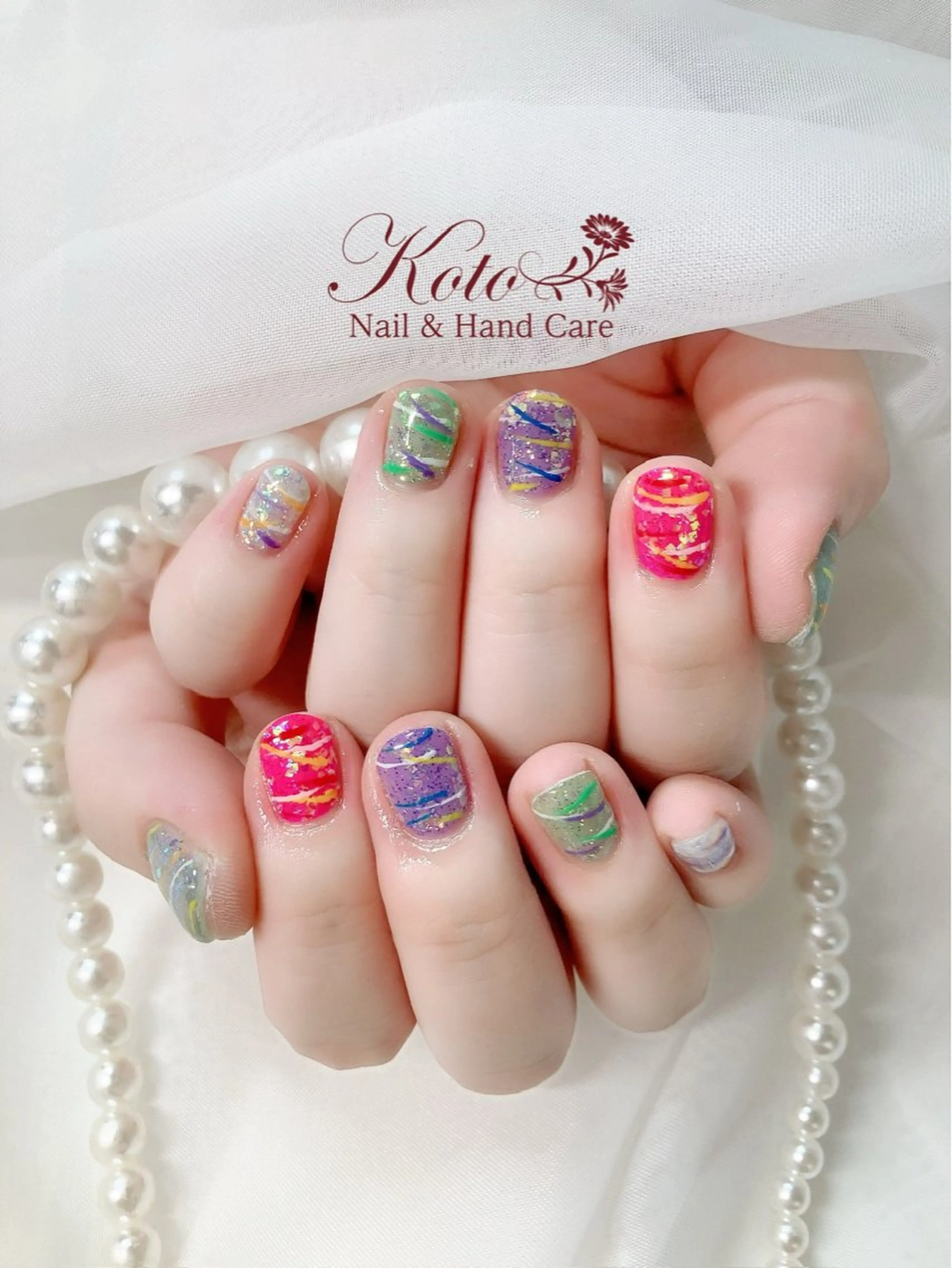 ネイル 長さ出し ジェルネイル 持ち込み ニュアンスネイル 赤色 ハンドネイル Nail Salon KOTOのネイルデザイン