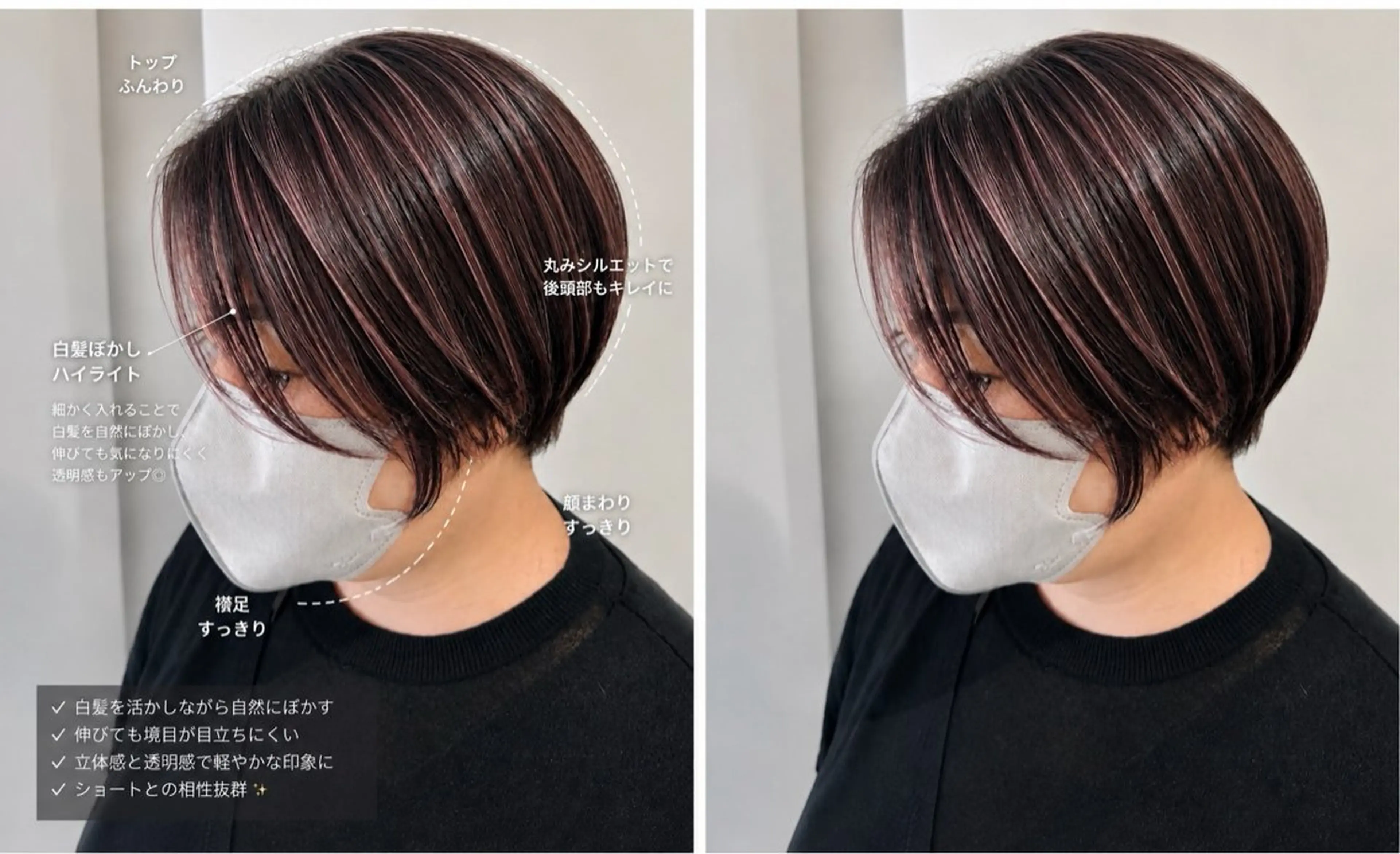 ショート カラー 白髪ぼかし×ショート ハイライト×玉山直哉のヘアスタイル