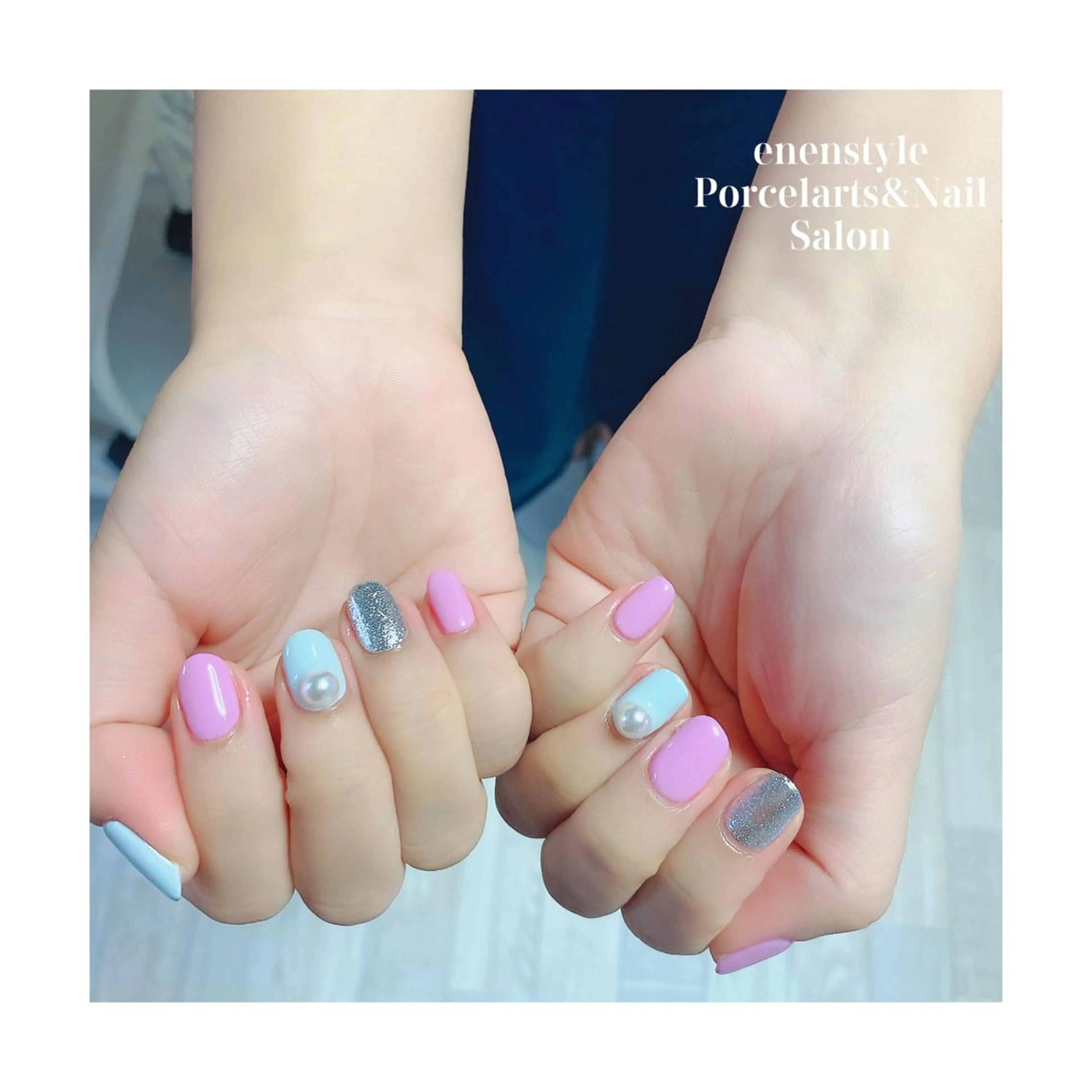 ミディアム ネイル ハンドネイル 👑enen style👑のネイルデザイン