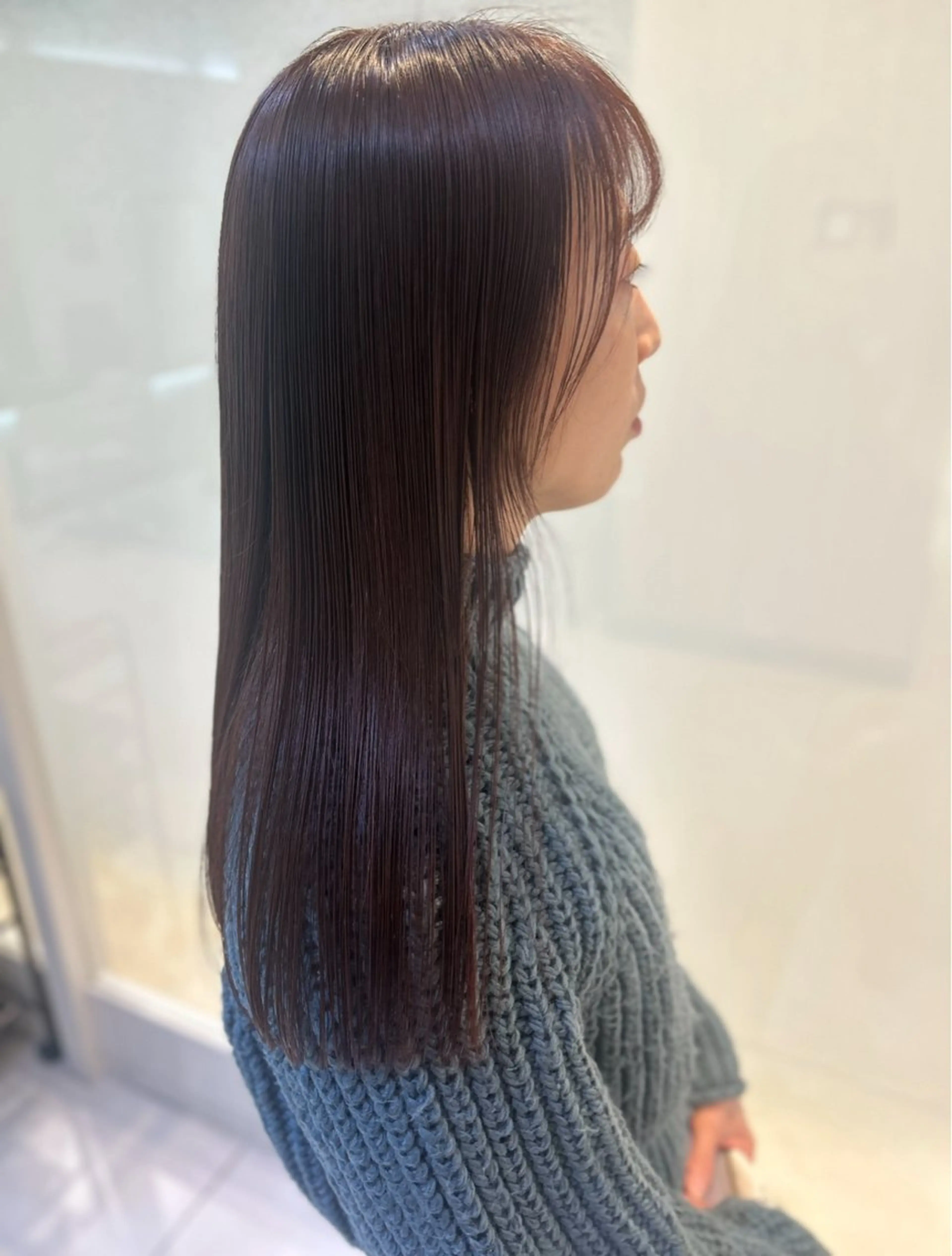 ロング パーマ カット 縮毛矯正 トリートメント 縮毛矯正/髪質改善/ 艶髪ササキナツミのヘアスタイル