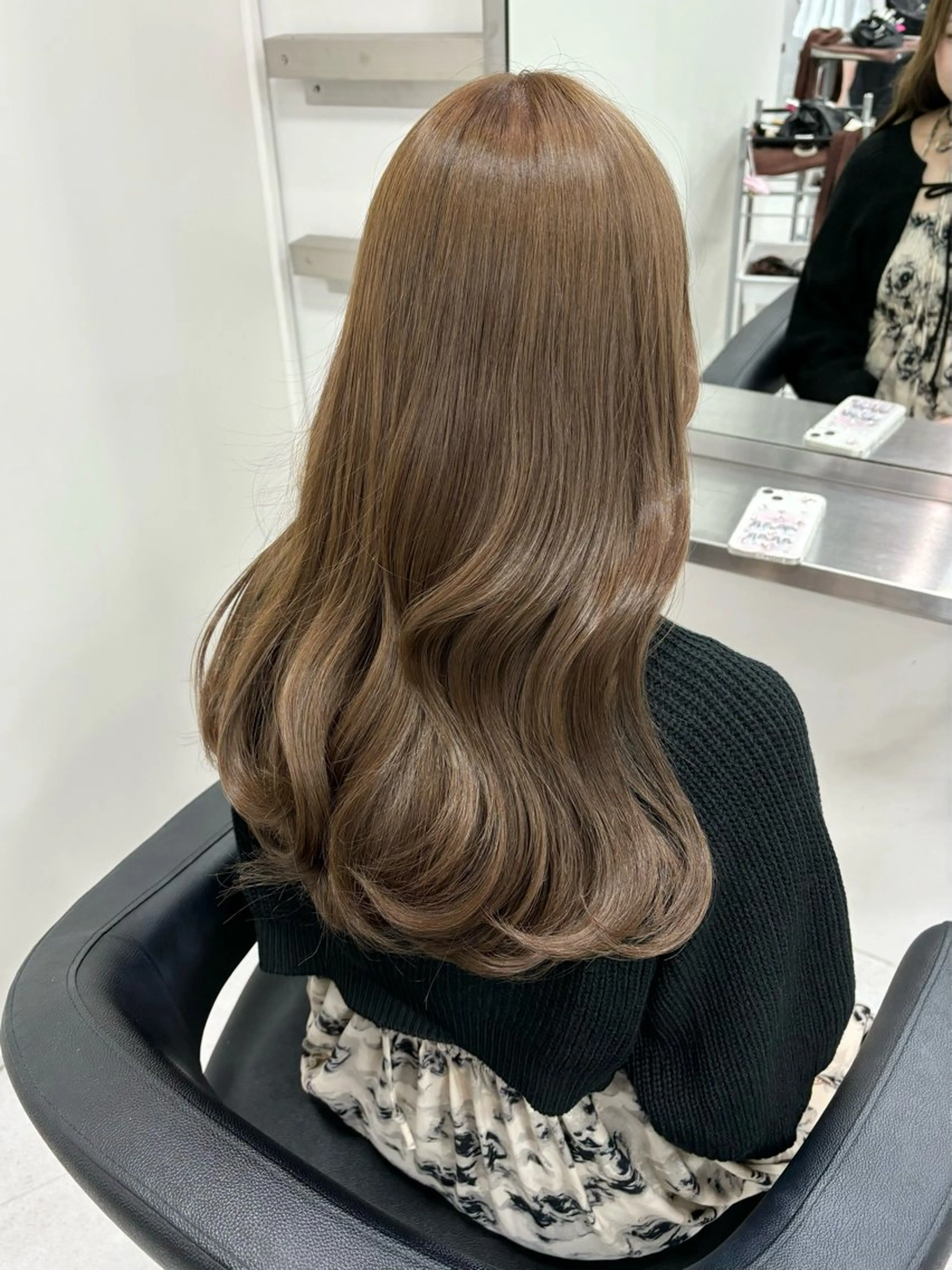 ロング カラー ベージュカラー ブリーチ ブリーチなしカラー カット ヘアカラー 韓国レイヤー/ 縮毛矯正🎀minaのヘアスタイル