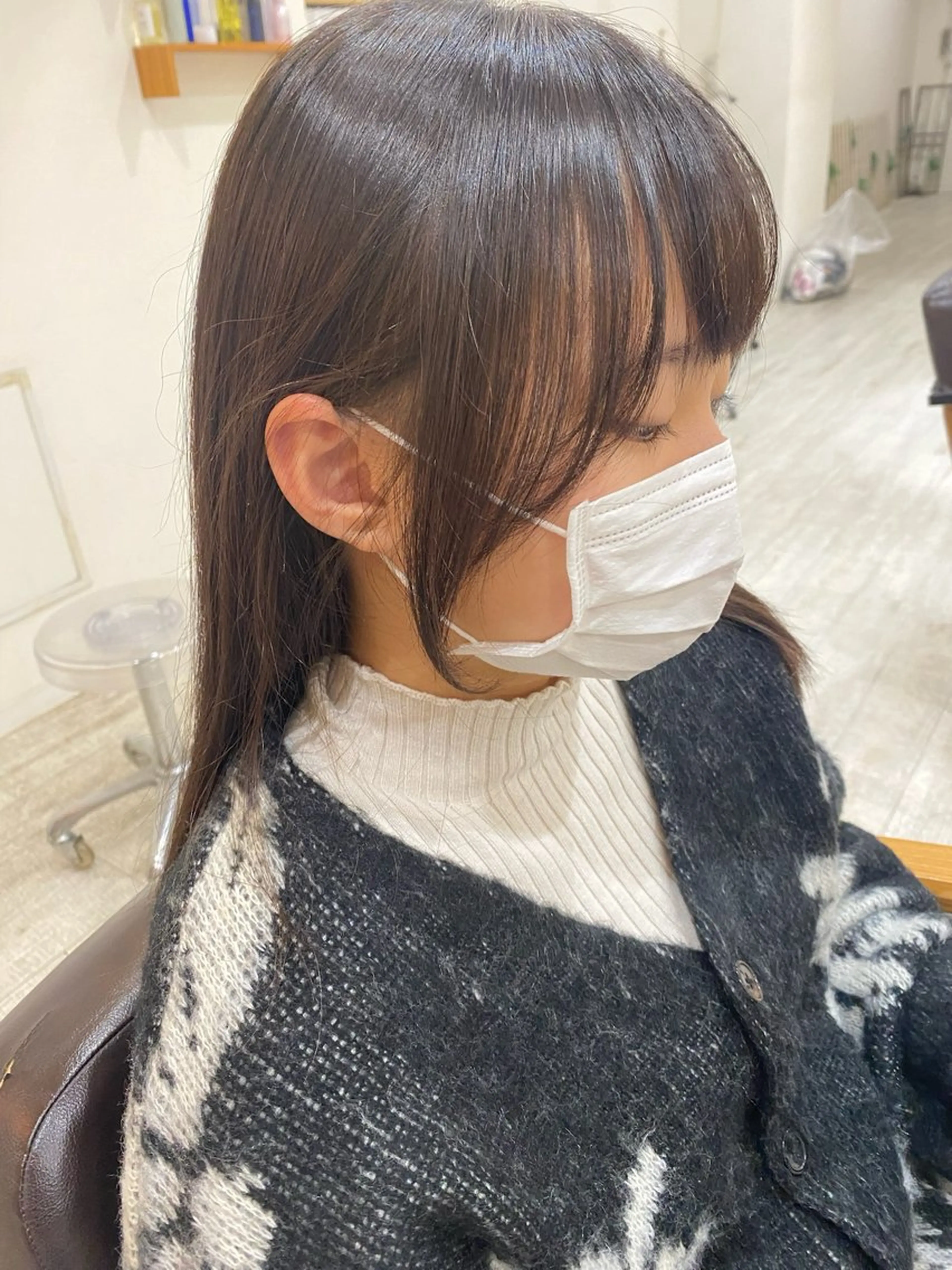 ロング 顔周りカット 韓国風ヘア カット STAND  By HAIR &Coffee所属・海外風レイヤー🥥 NANAのヘアスタイル