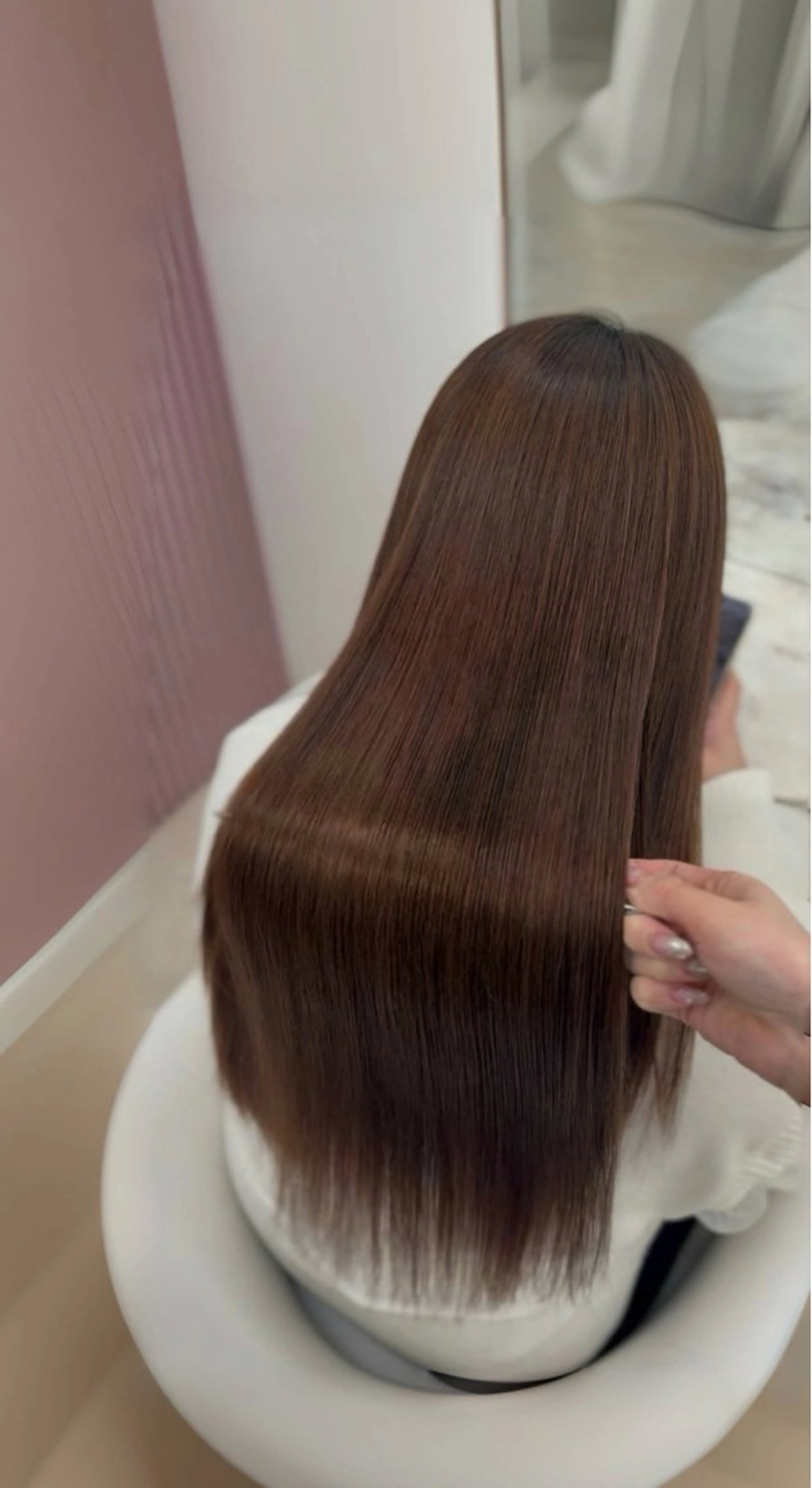 ロング 縮毛矯正 トリートメント tomoka/ 茶屋町/モデル募集中のヘアスタイル