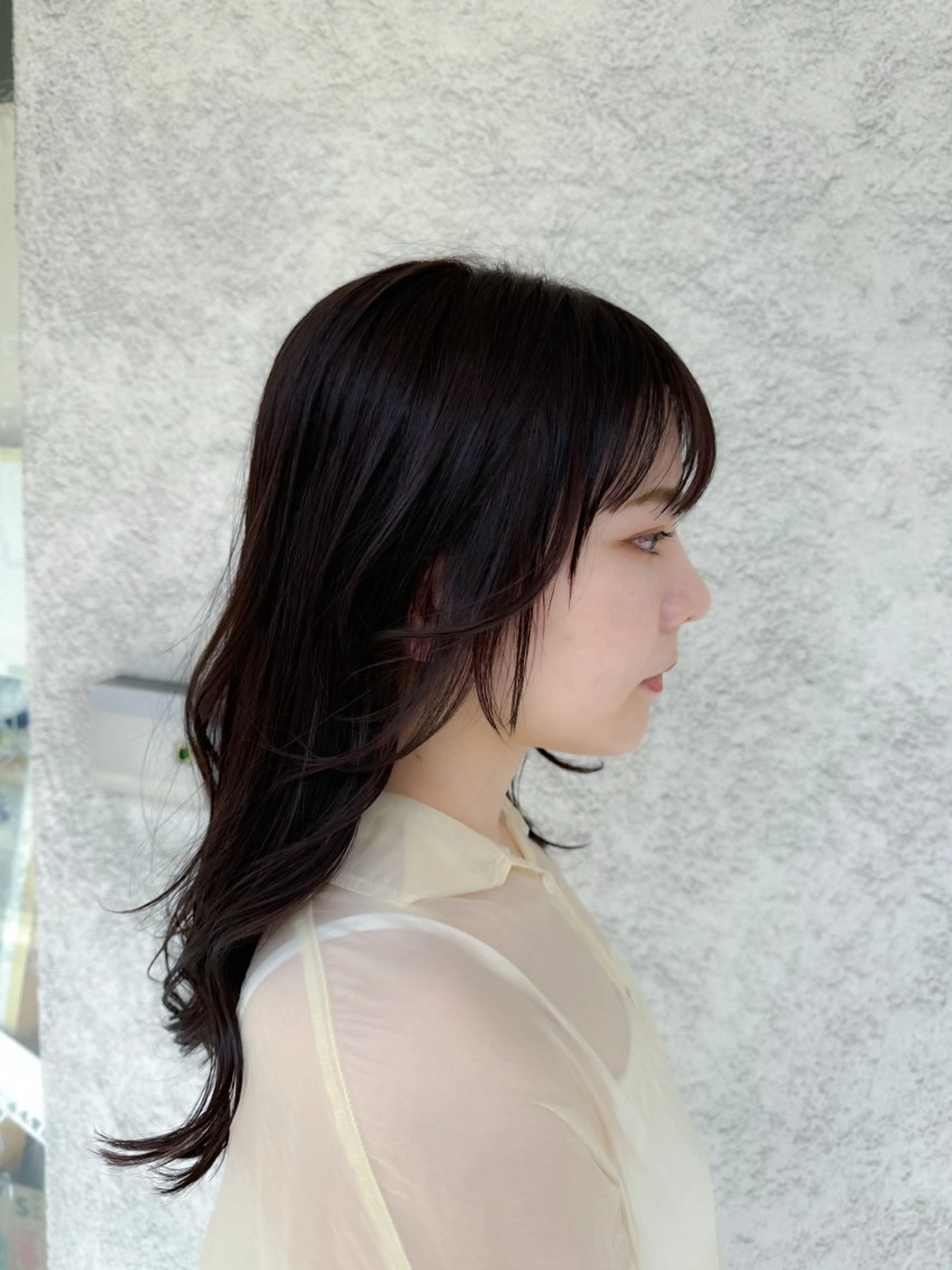 セミロング カラー アッシュ アッシュブラウン ベージュカラー ブラウンカラー 小顔カット カット ヘアカラー 椎葉 祐也のヘアスタイル