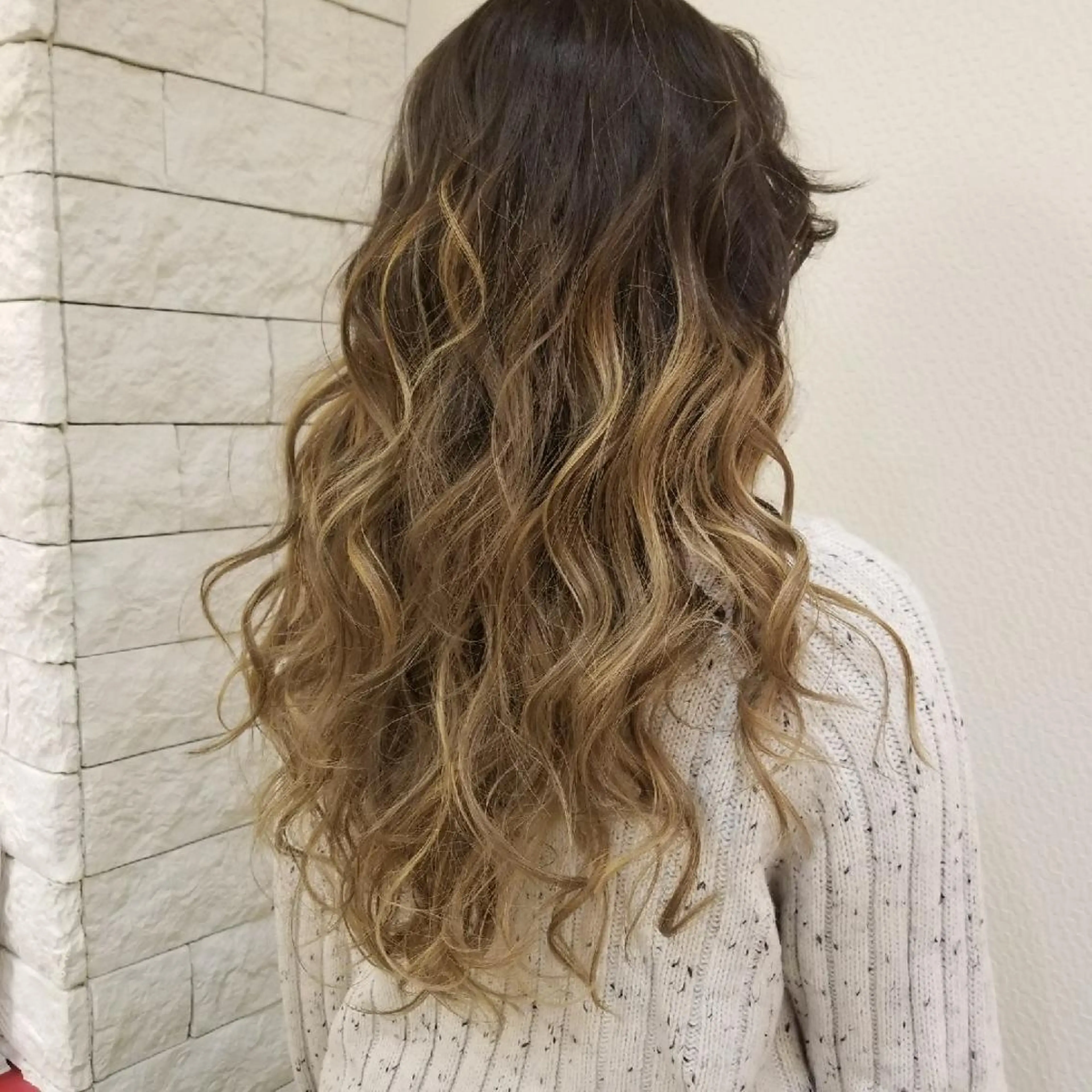 ロング カラー グラデーションカラー メッシュ Le Lien カジのヘアスタイル